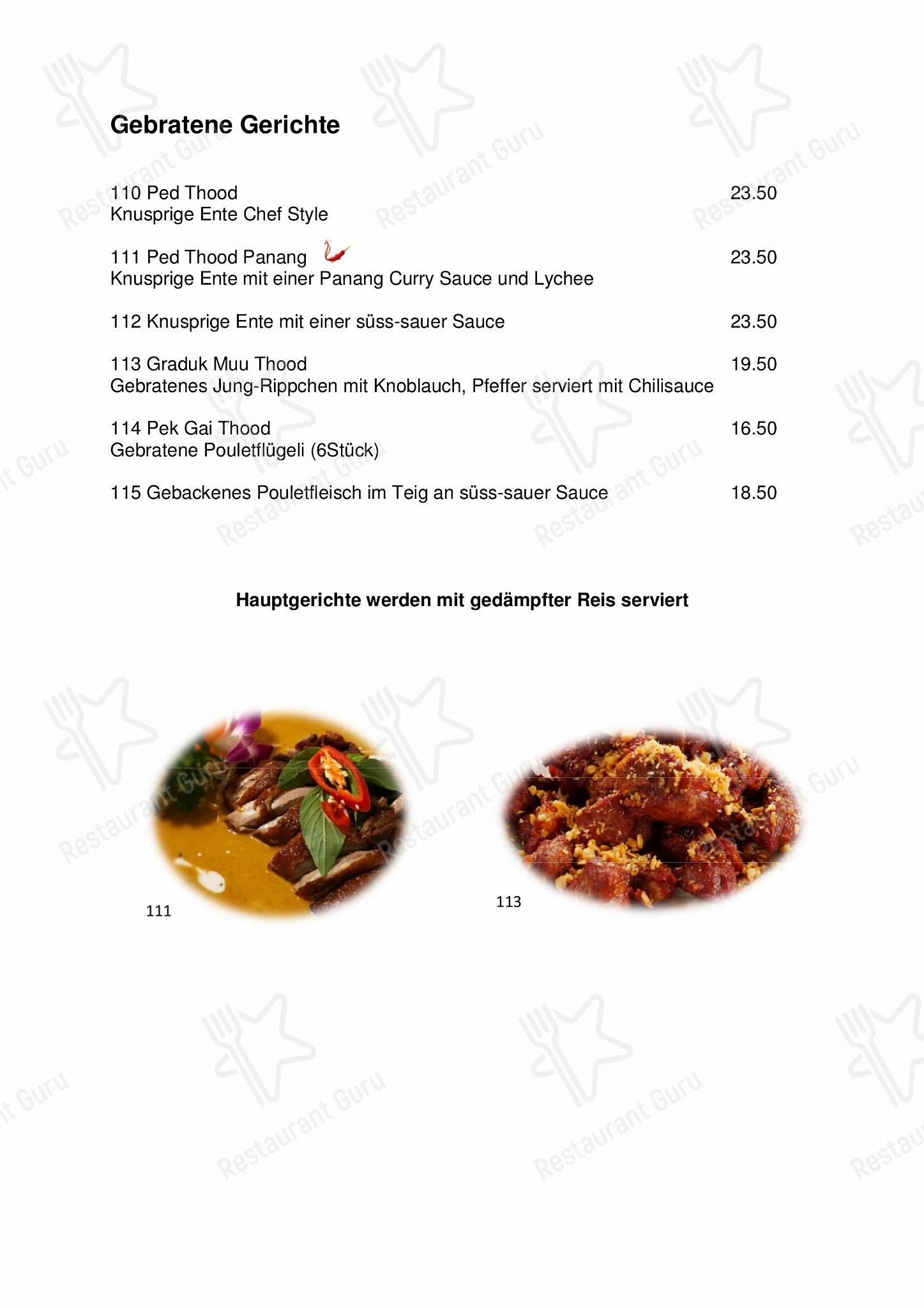 Menu di Zum Siam - 菜单