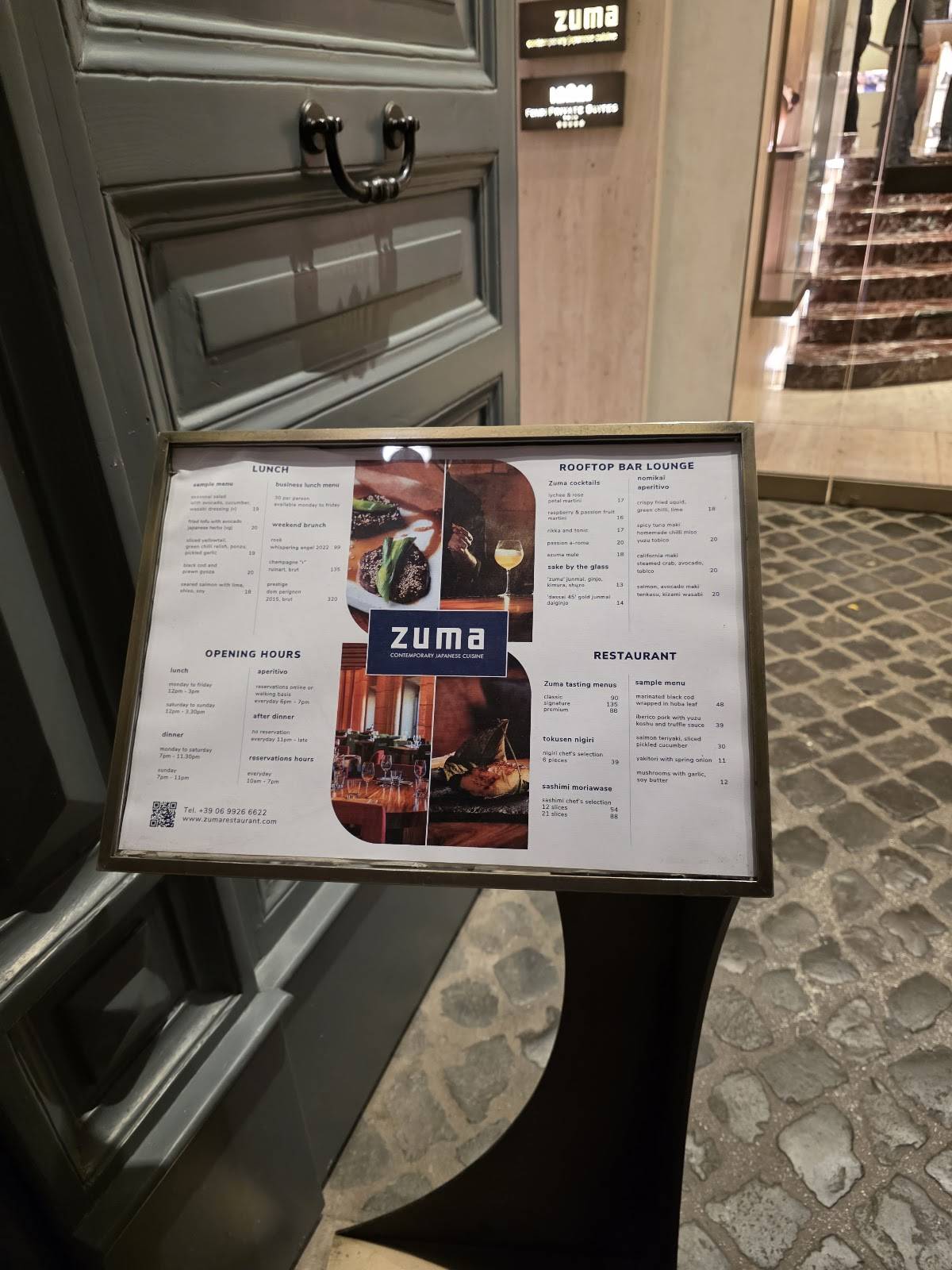 Menu di Zuma 