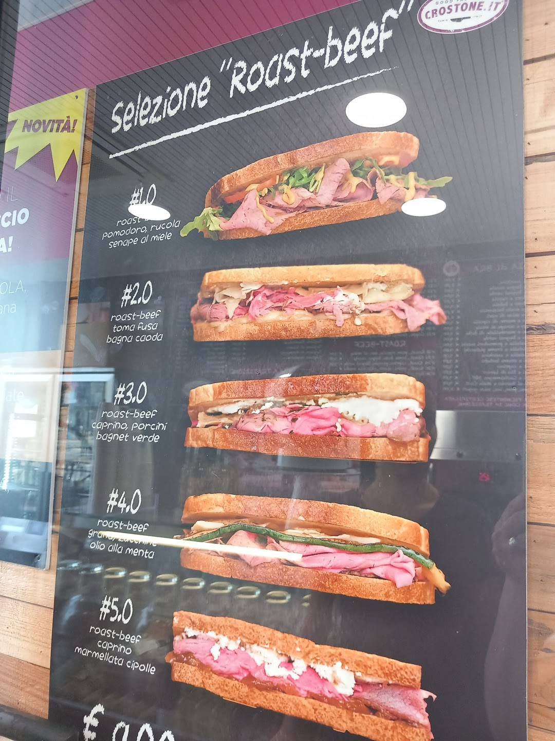 Menu di crostone.it 