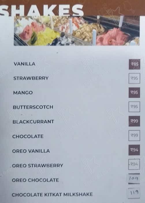 de Café Factory menu