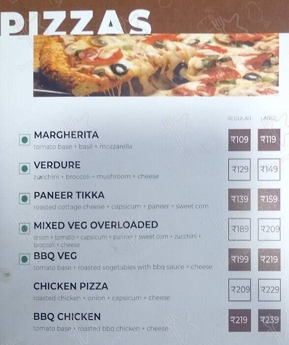 de Café Factory menu