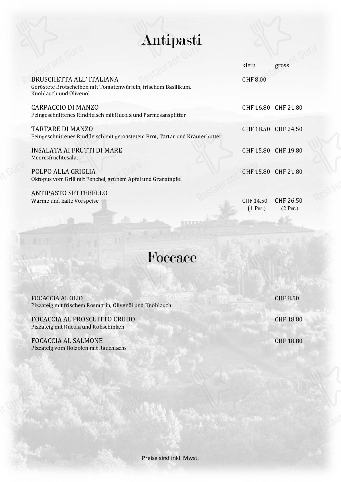 Menu di Dieci