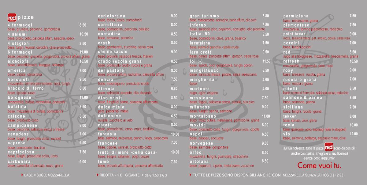Menu di red 
