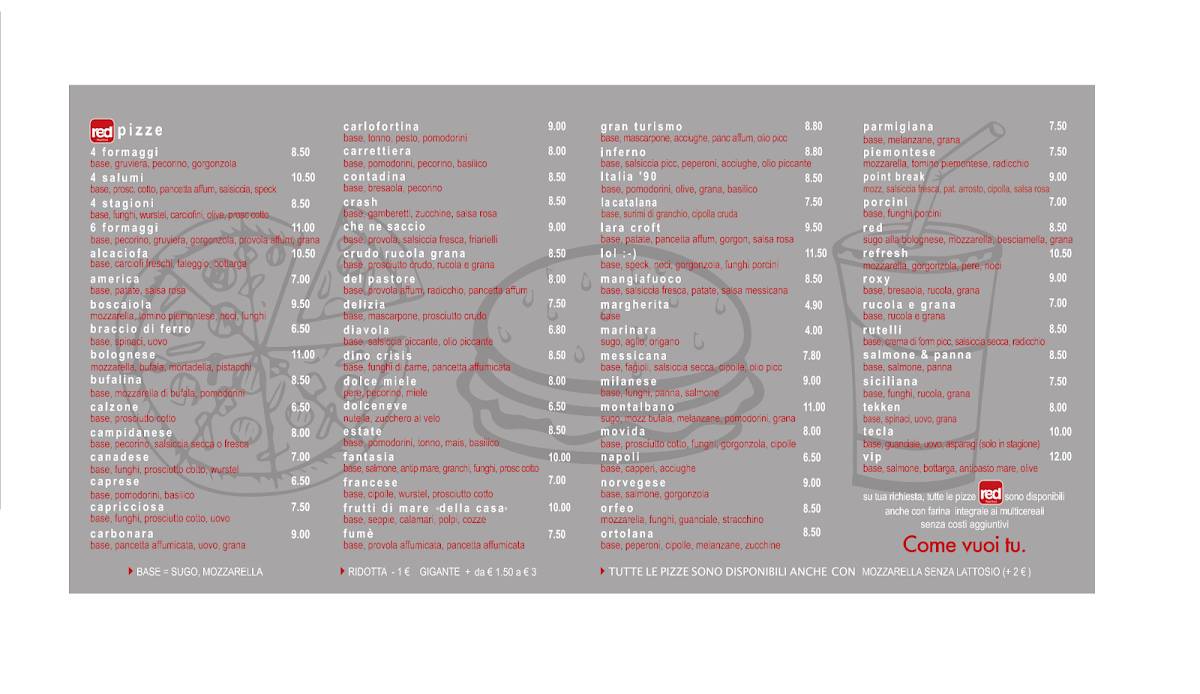 Menu di red 