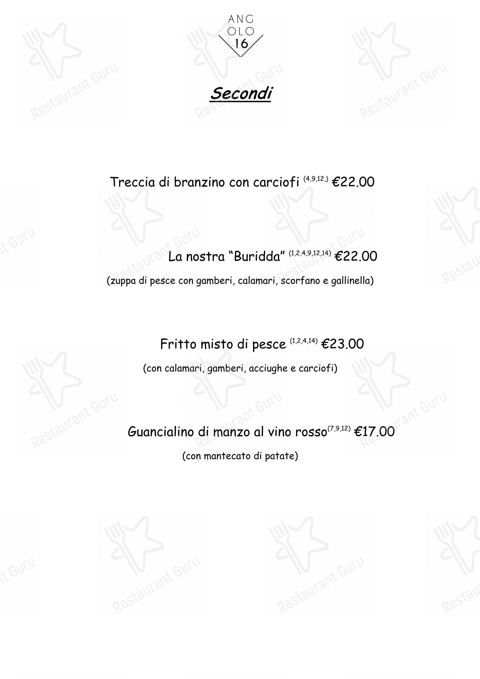 Menu di Angolo16 - 菜单