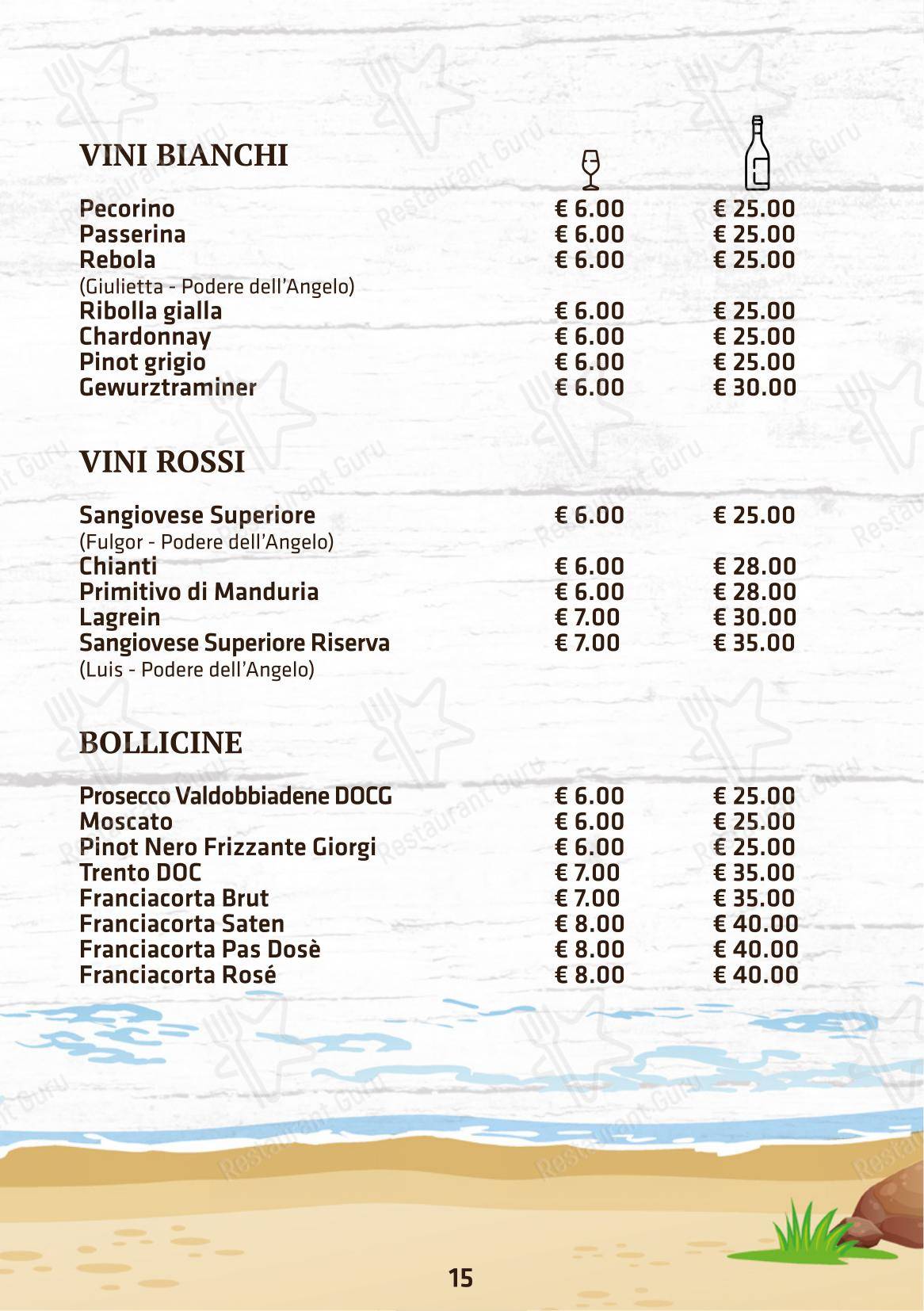 Menu per Boomerang Rimini ristorante