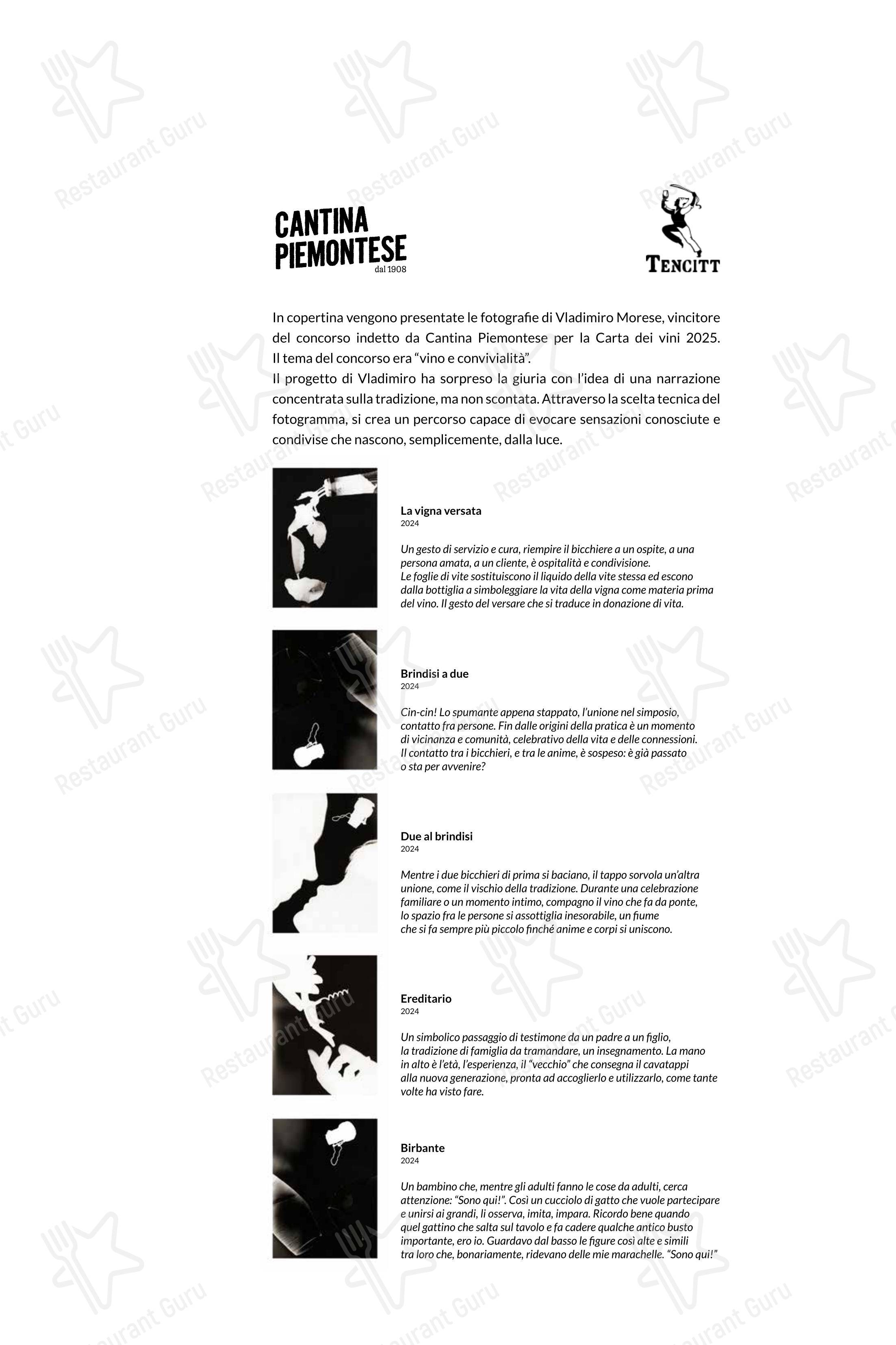 Menu per Cantina Piemontese in Milano