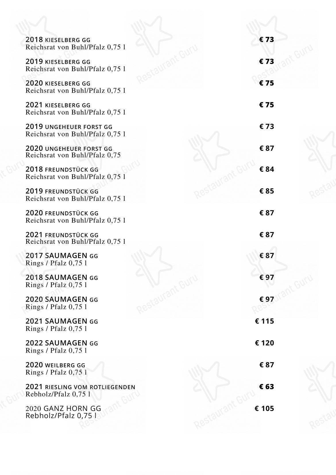 Menu pour Coast • Restaurant & Weinbar pub et bar