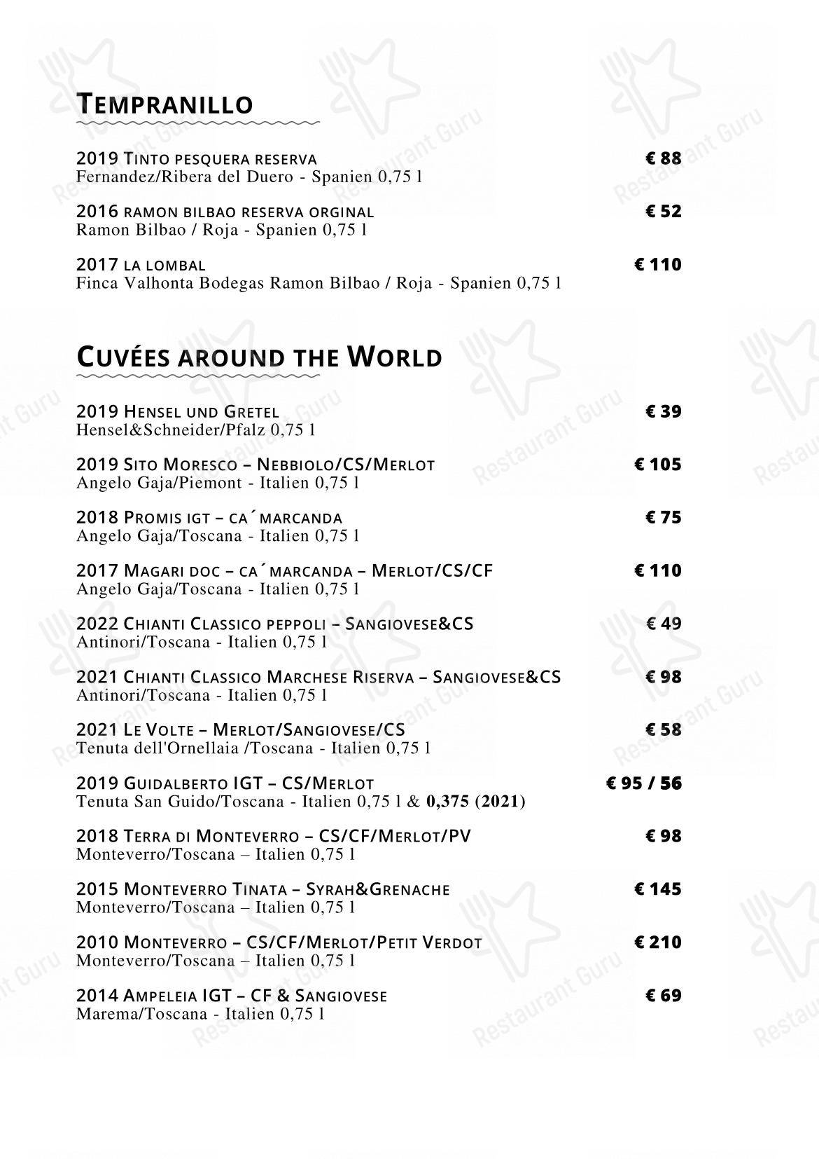 Coast • Restaurant & Weinbar dans Sylt - Menu