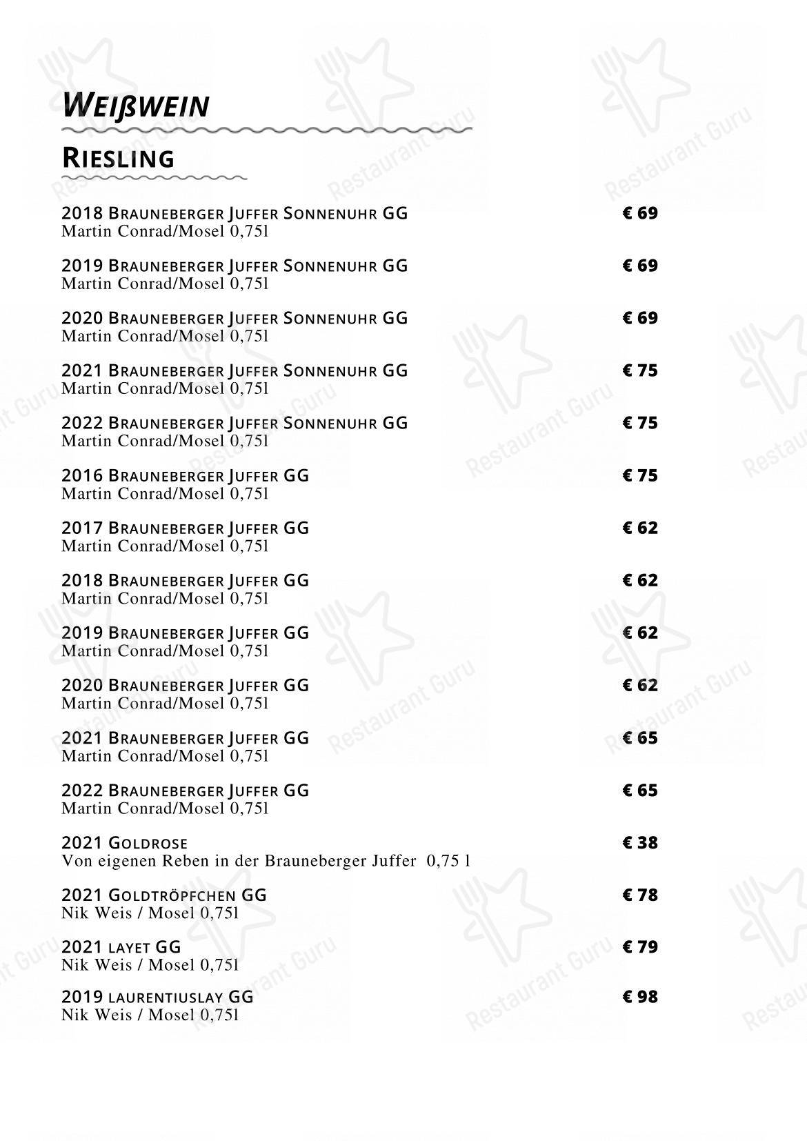 Menu pour Coast • Restaurant & Weinbar pub et bar