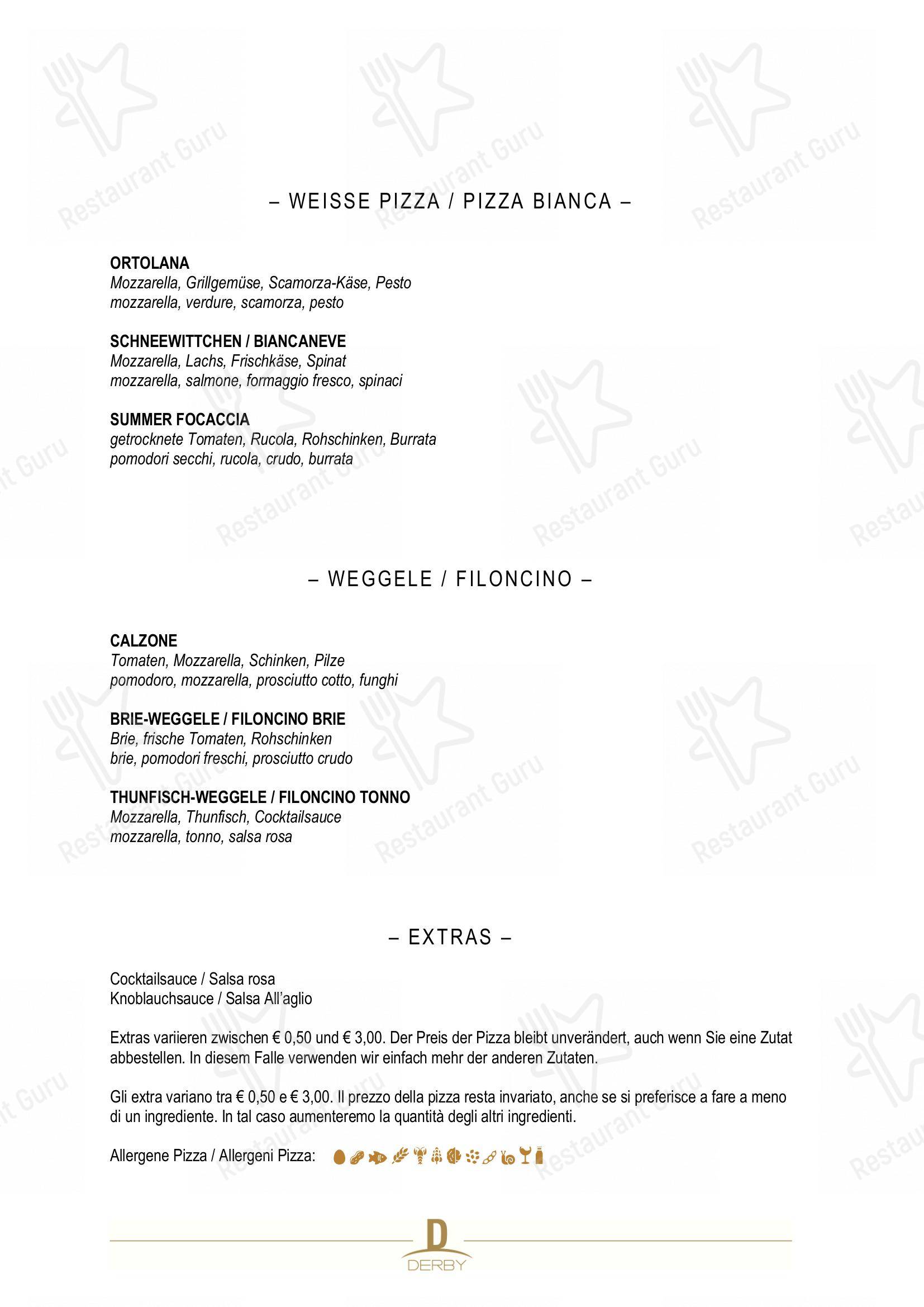 Derby in Vipiteno - Menu bar