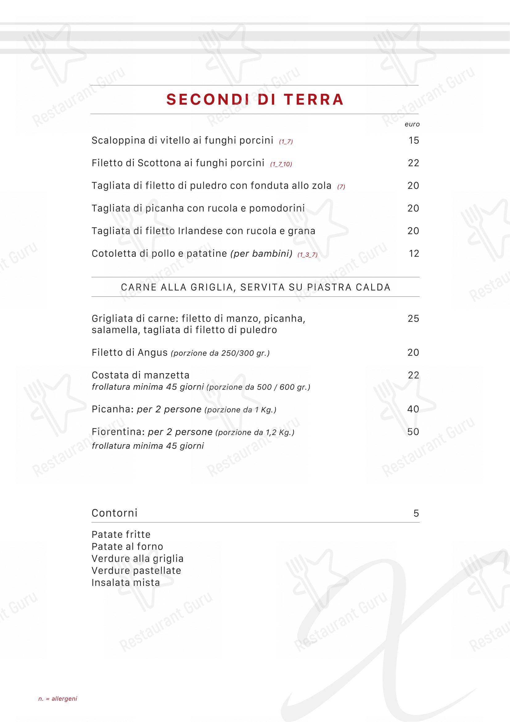 Menu di Extè - Menu
