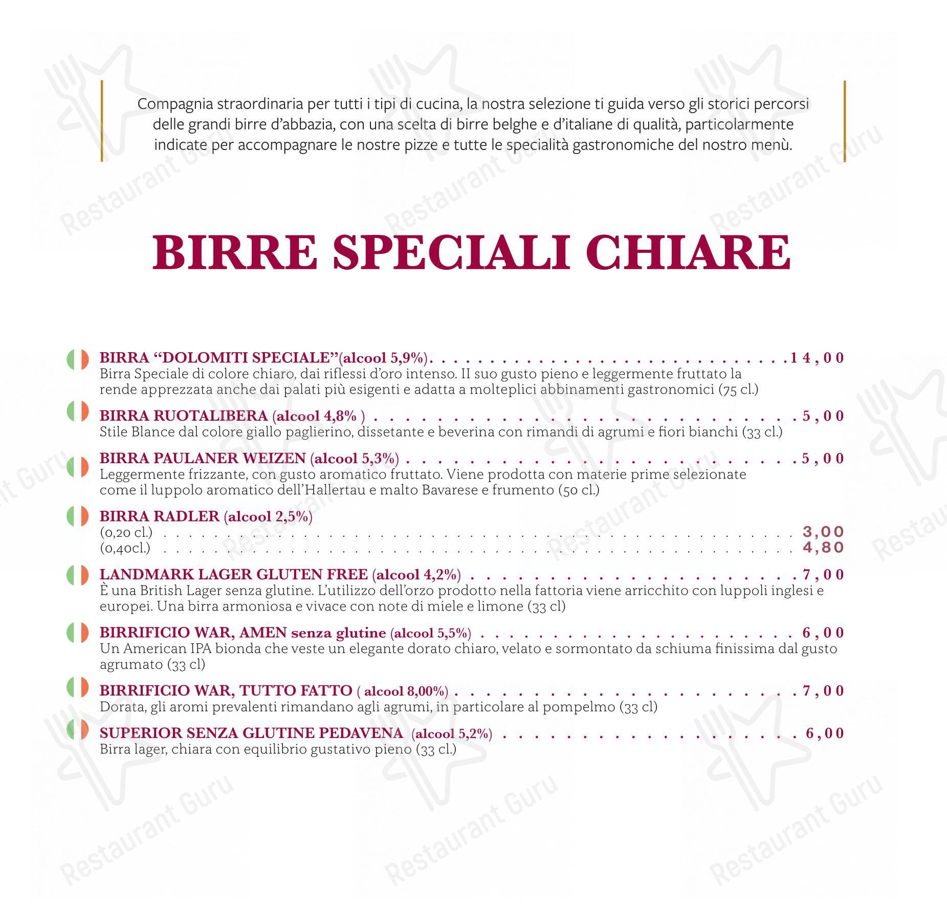 Forkette in Verona - Menu