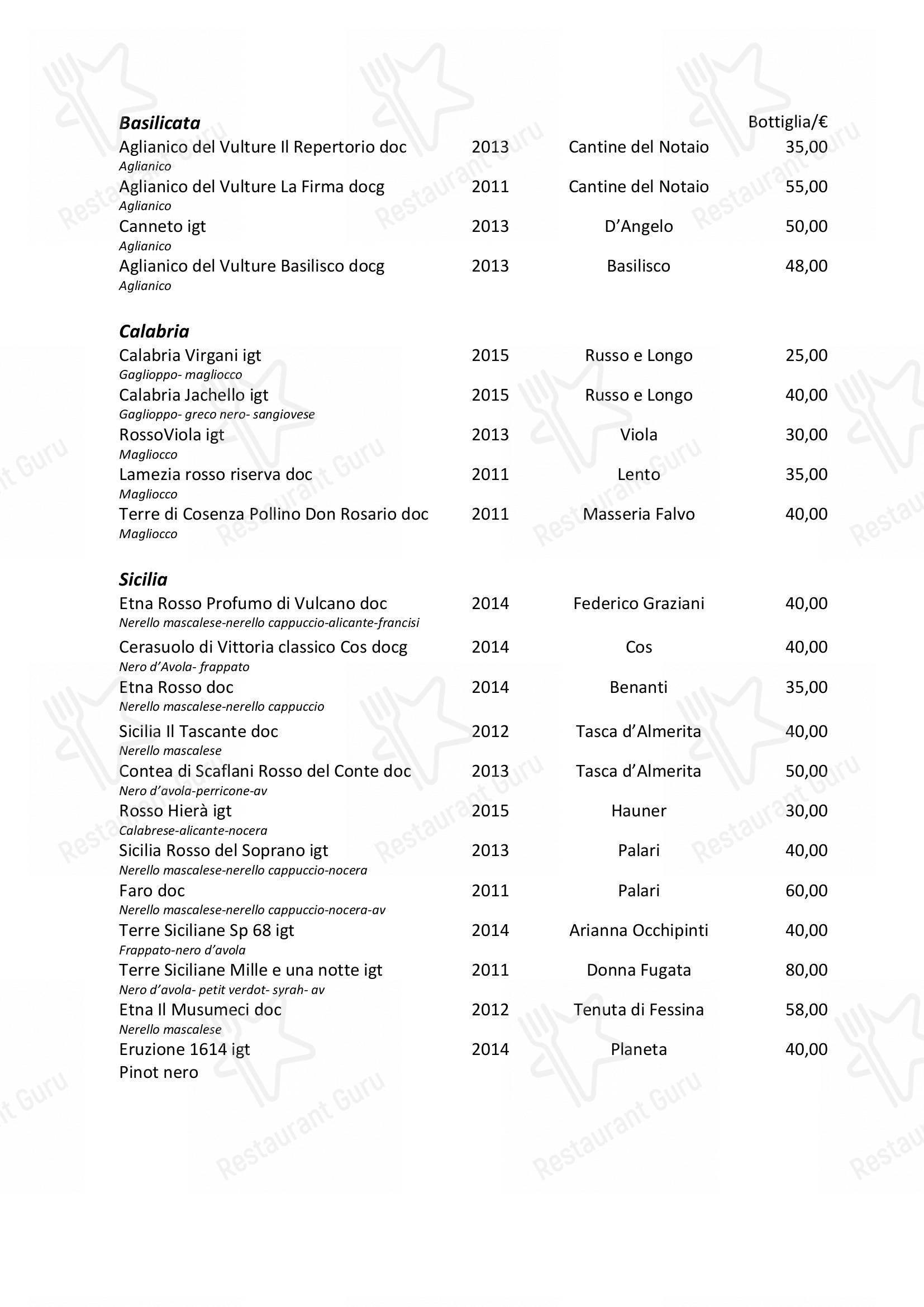 菜单 per Il Simposio Ristorante Wine Bar Roma ristorante