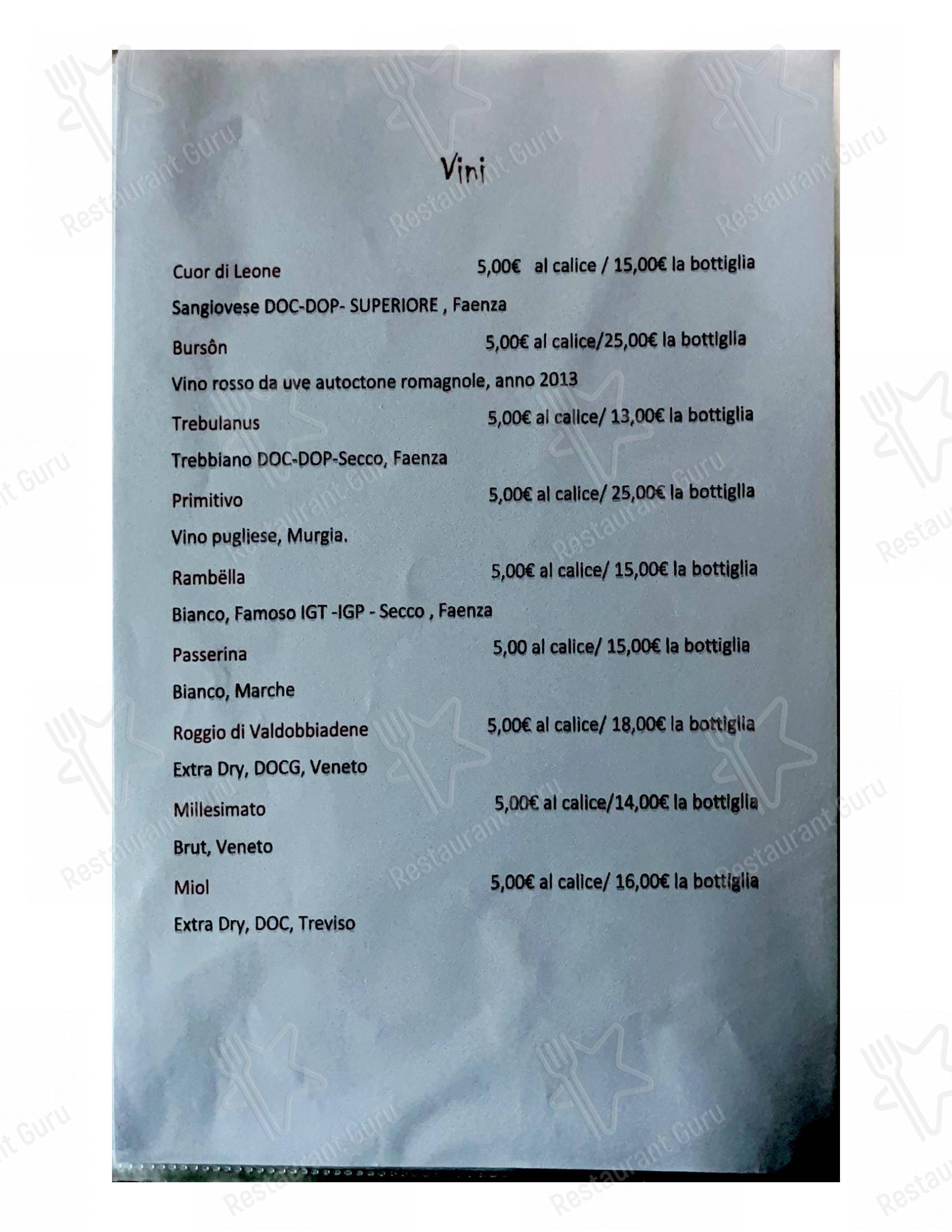 Menu per Inferno Pub pub & bar
