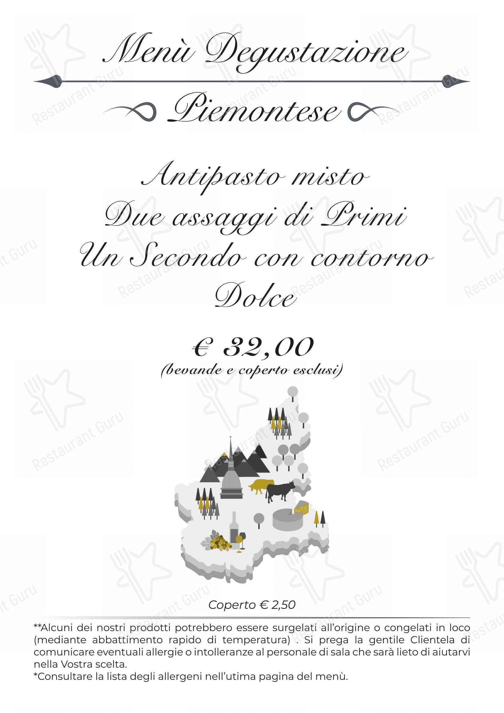 La Spada Reale in Torino - Menu