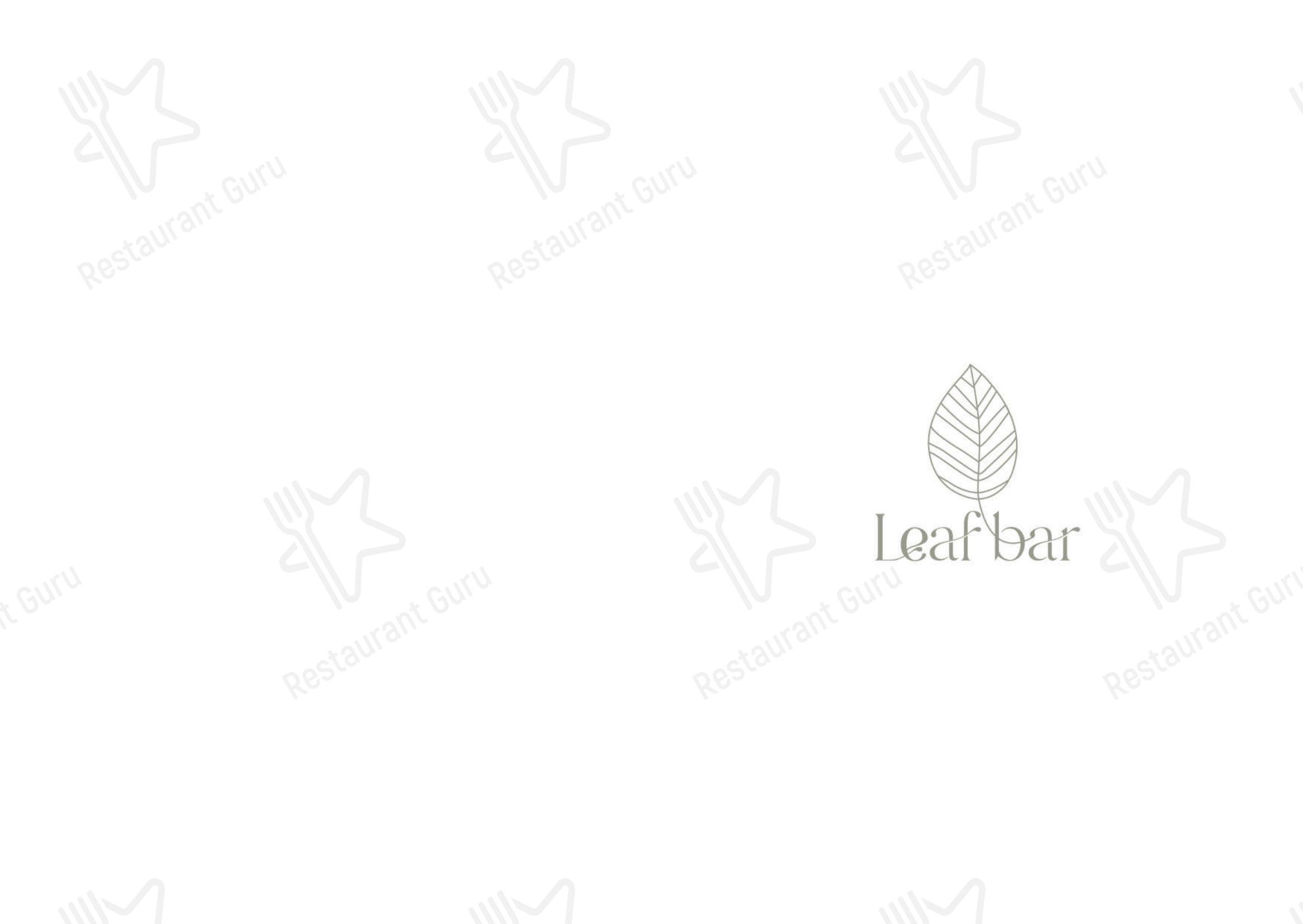 Menu di Leaf Bar - Детское