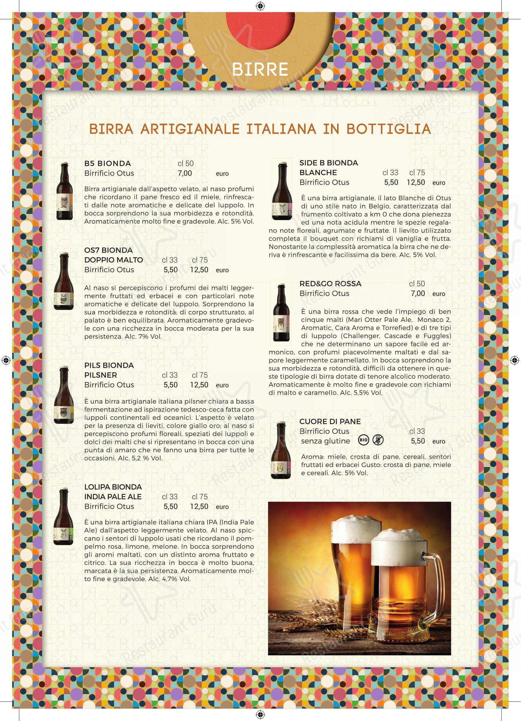 Menu di Mi gioco la pizza - Menu bar