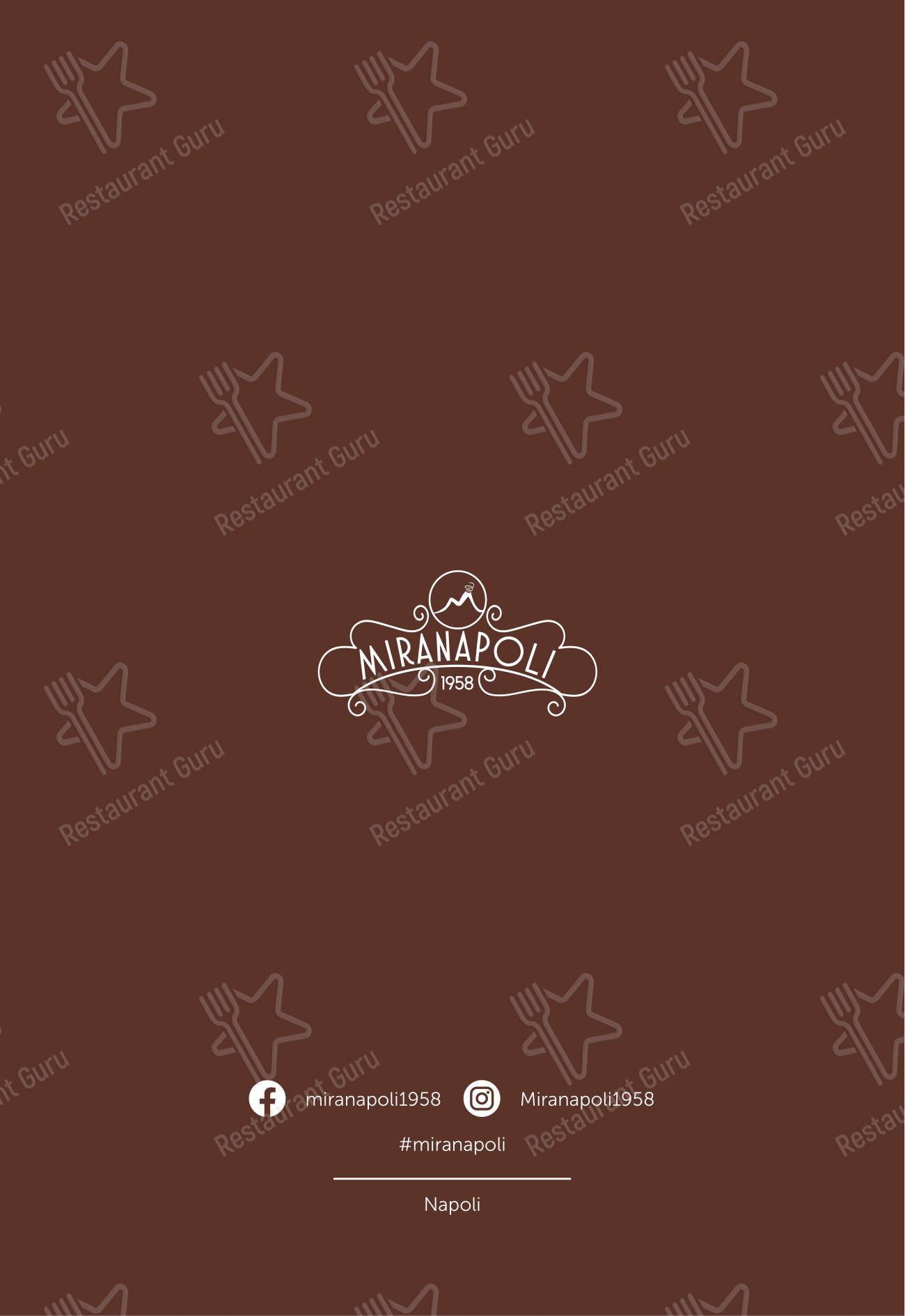 Menu di Bar Miranapoli - Menu