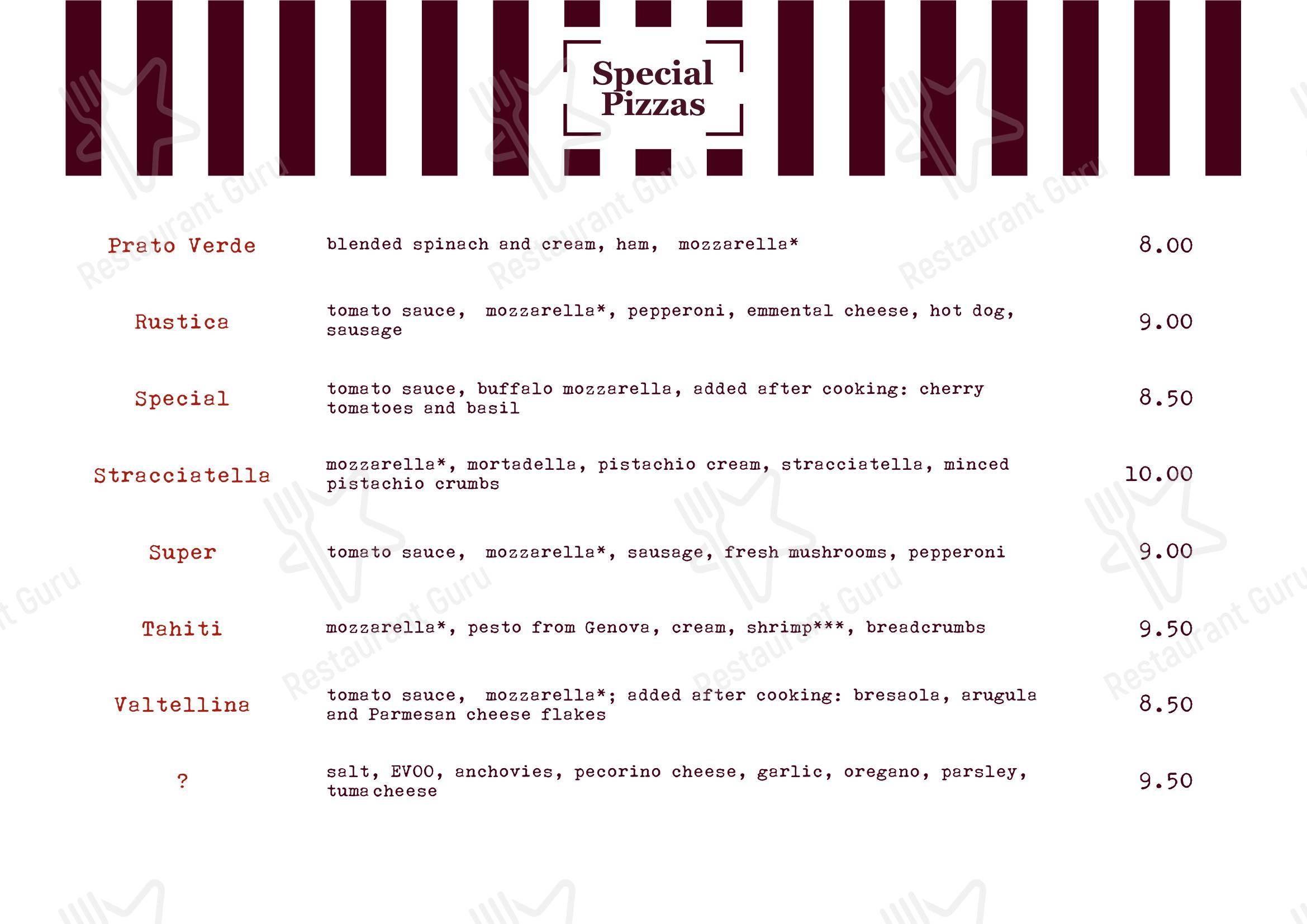 Mondo Pizza in Marsala - Menu