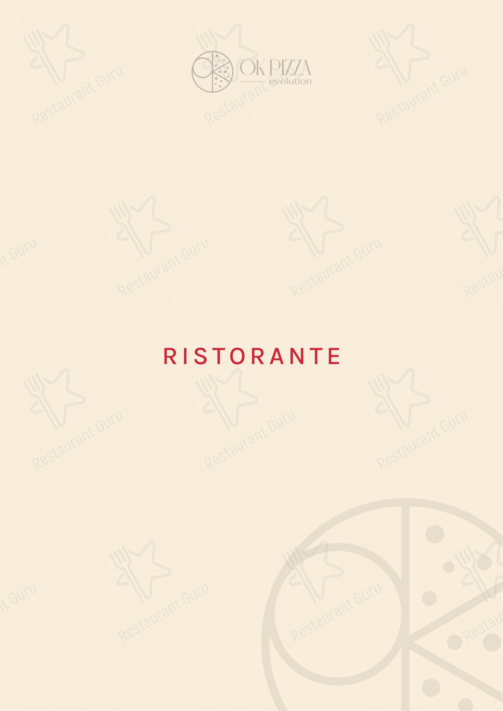 Menu per Ok Pizza Evolution - Ristorante Pizzeria ristorante