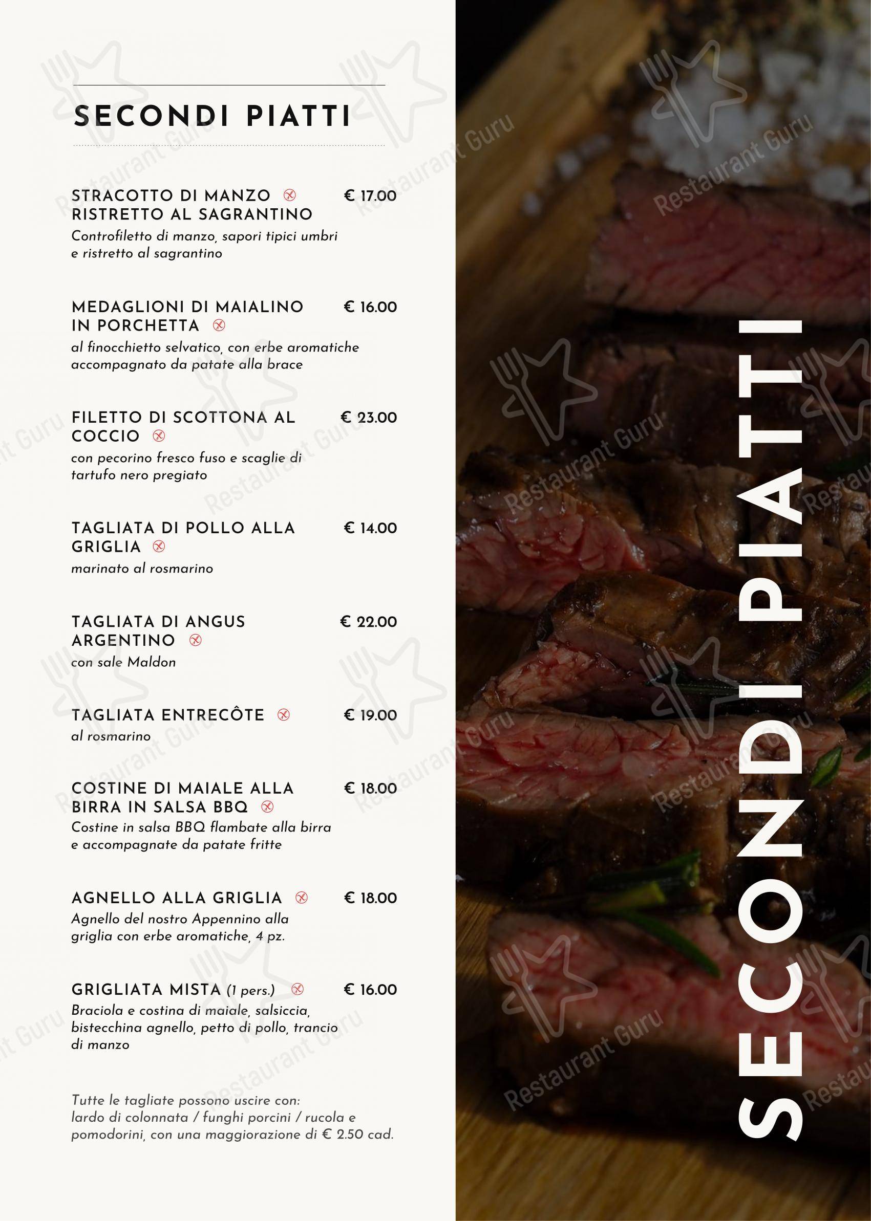Menu per Pocanoja in Perugia