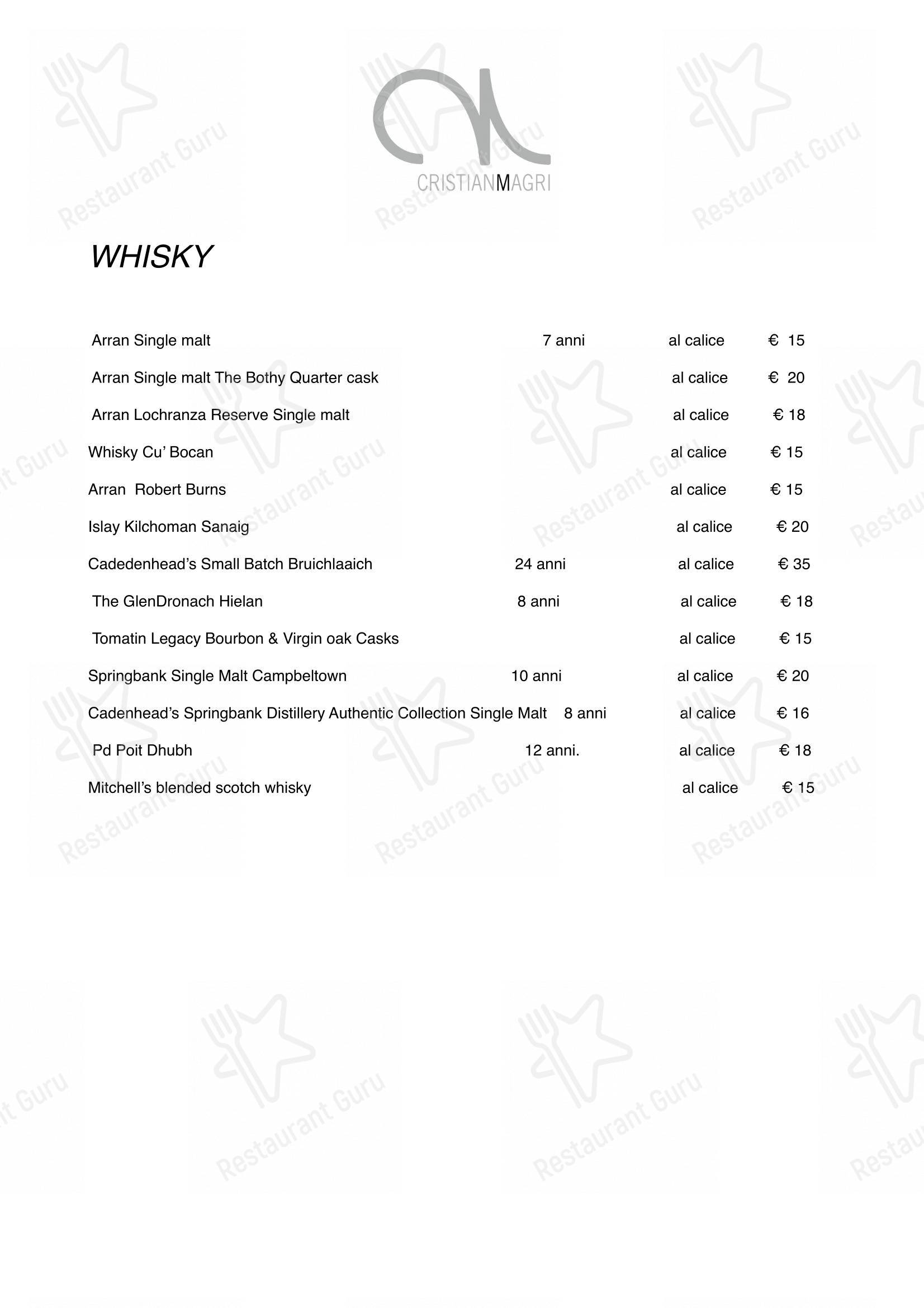 Menu di Ristorante Cristian Magri - 菜单