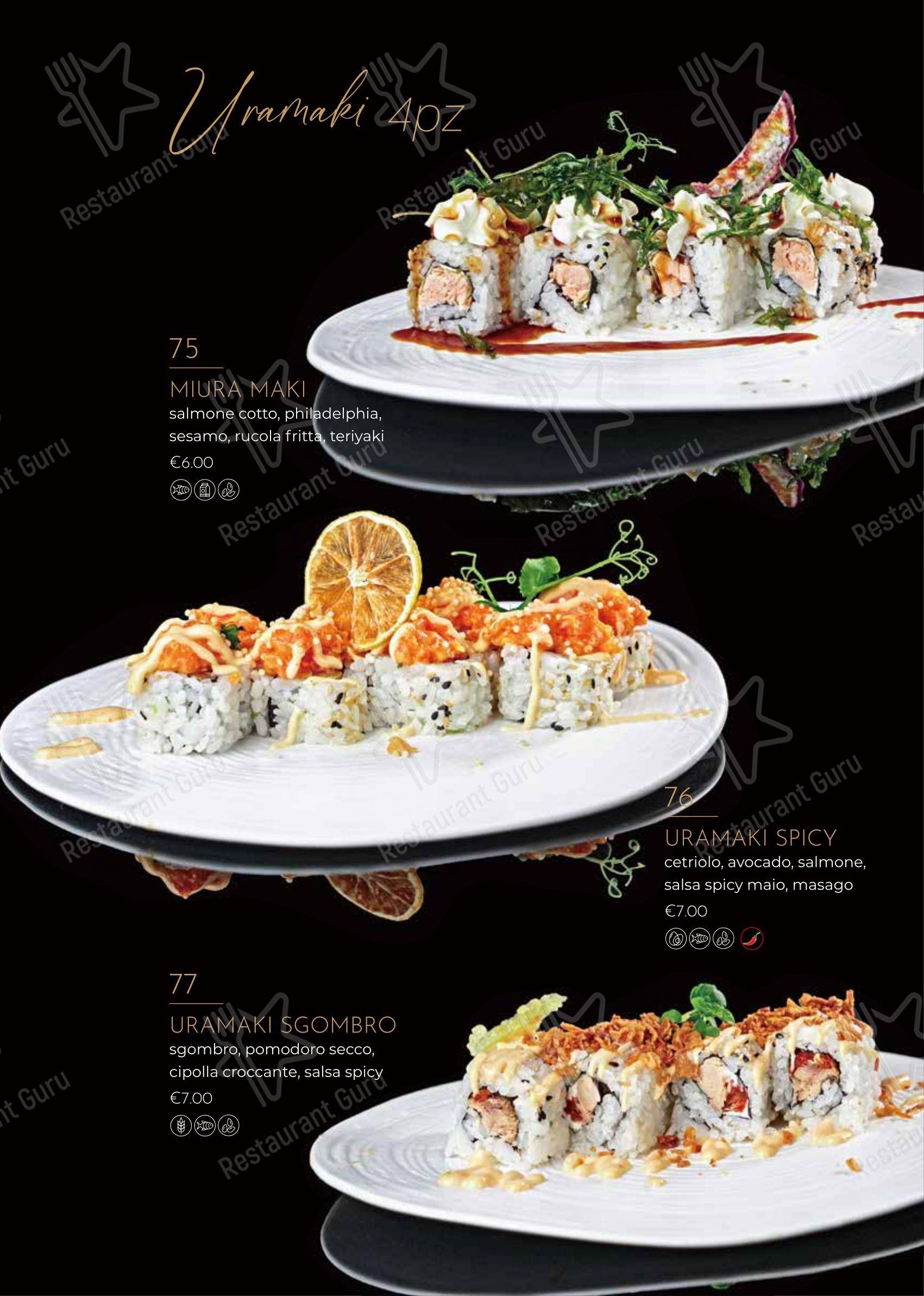 Menu bar per Ristorante Giapponese Hanami Parma in Parma