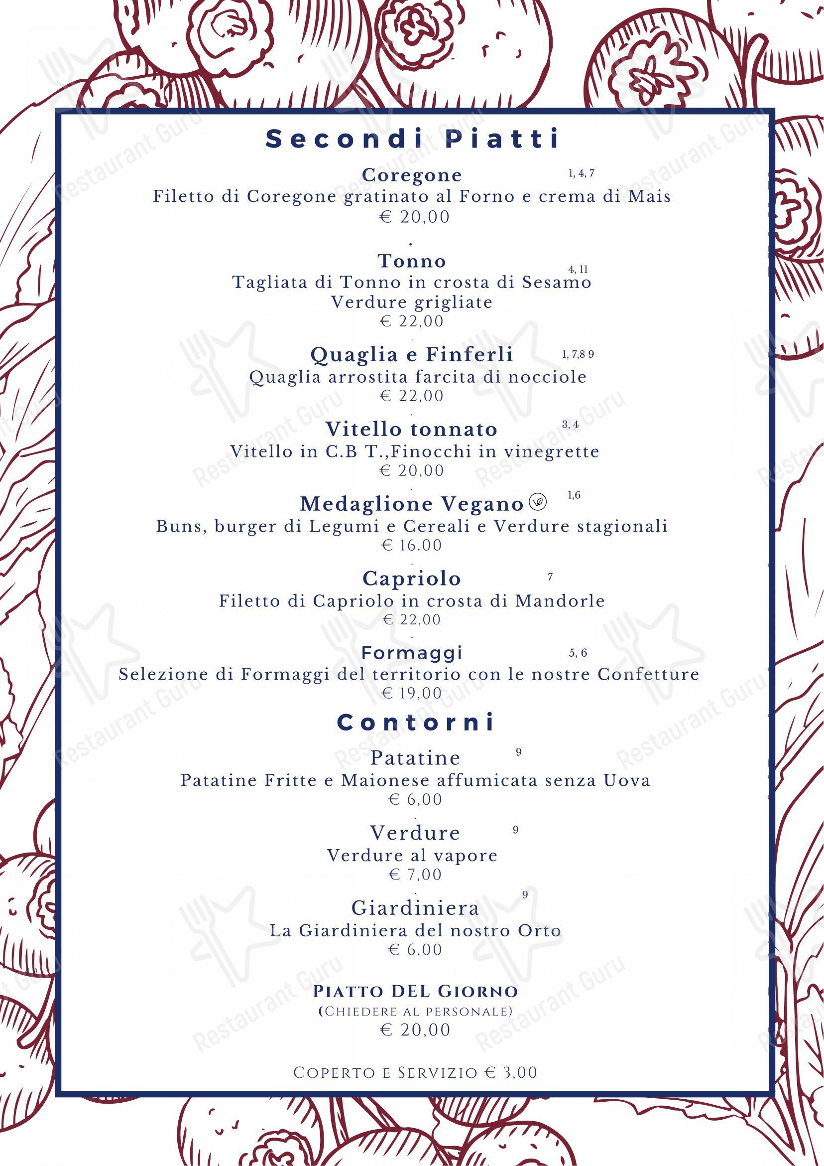 Menu bar per Ristorante Pernice77 - B&B Pernice77 pizzeria