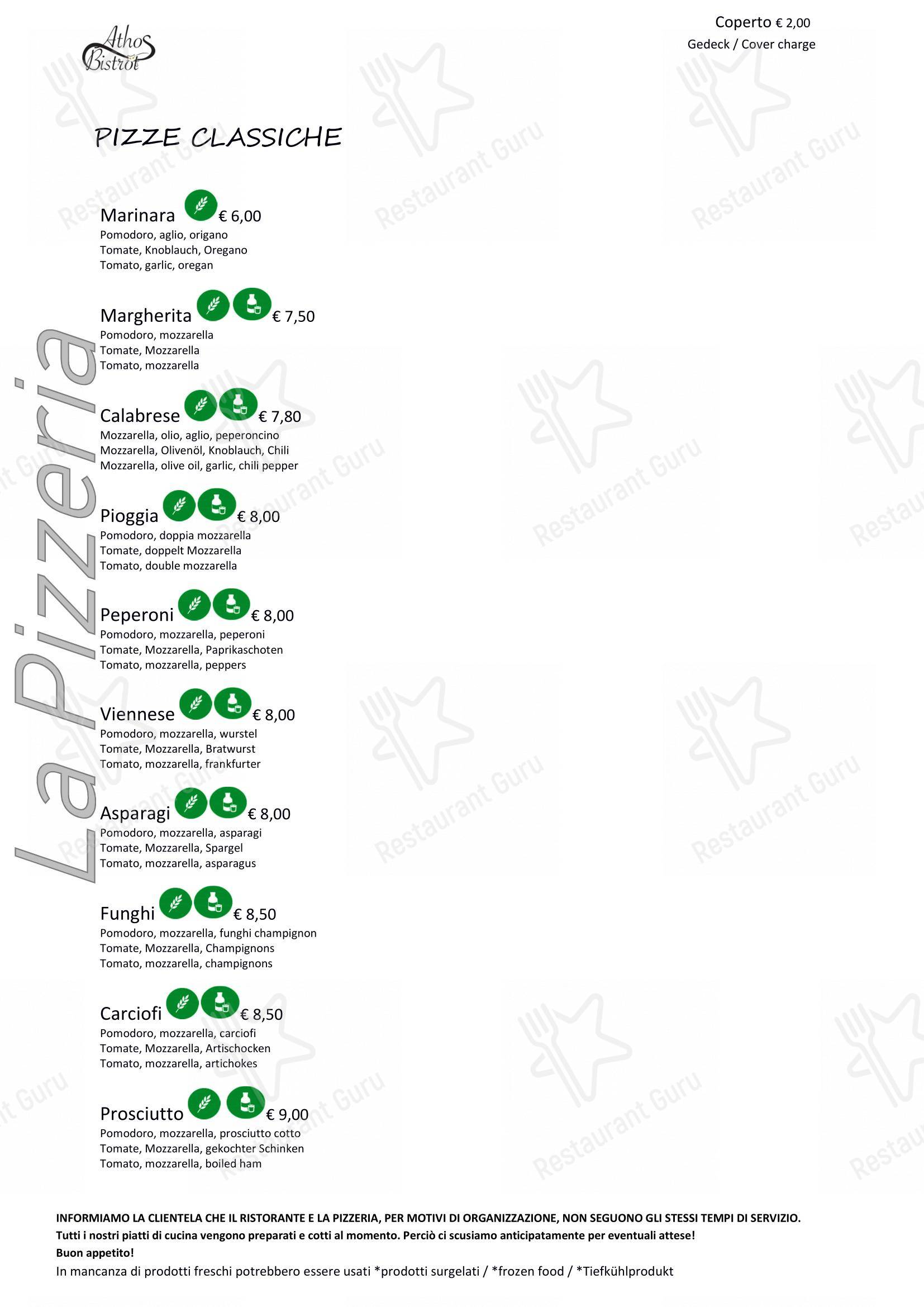 菜单 per Ristorante Pizzeria La Villa ristorante