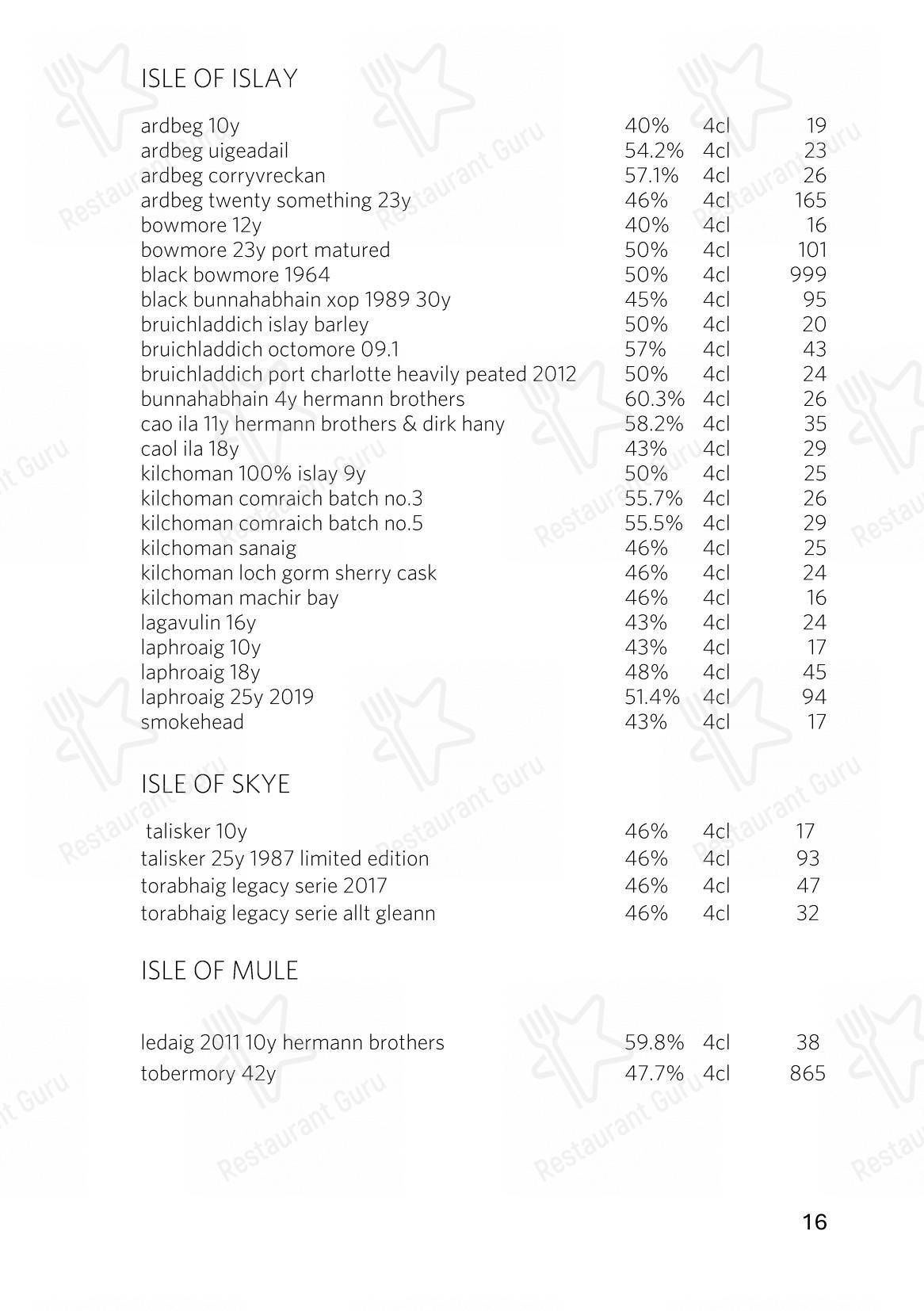 Menu per The Japanese at Gütsch on 2400 m in Andermatt
