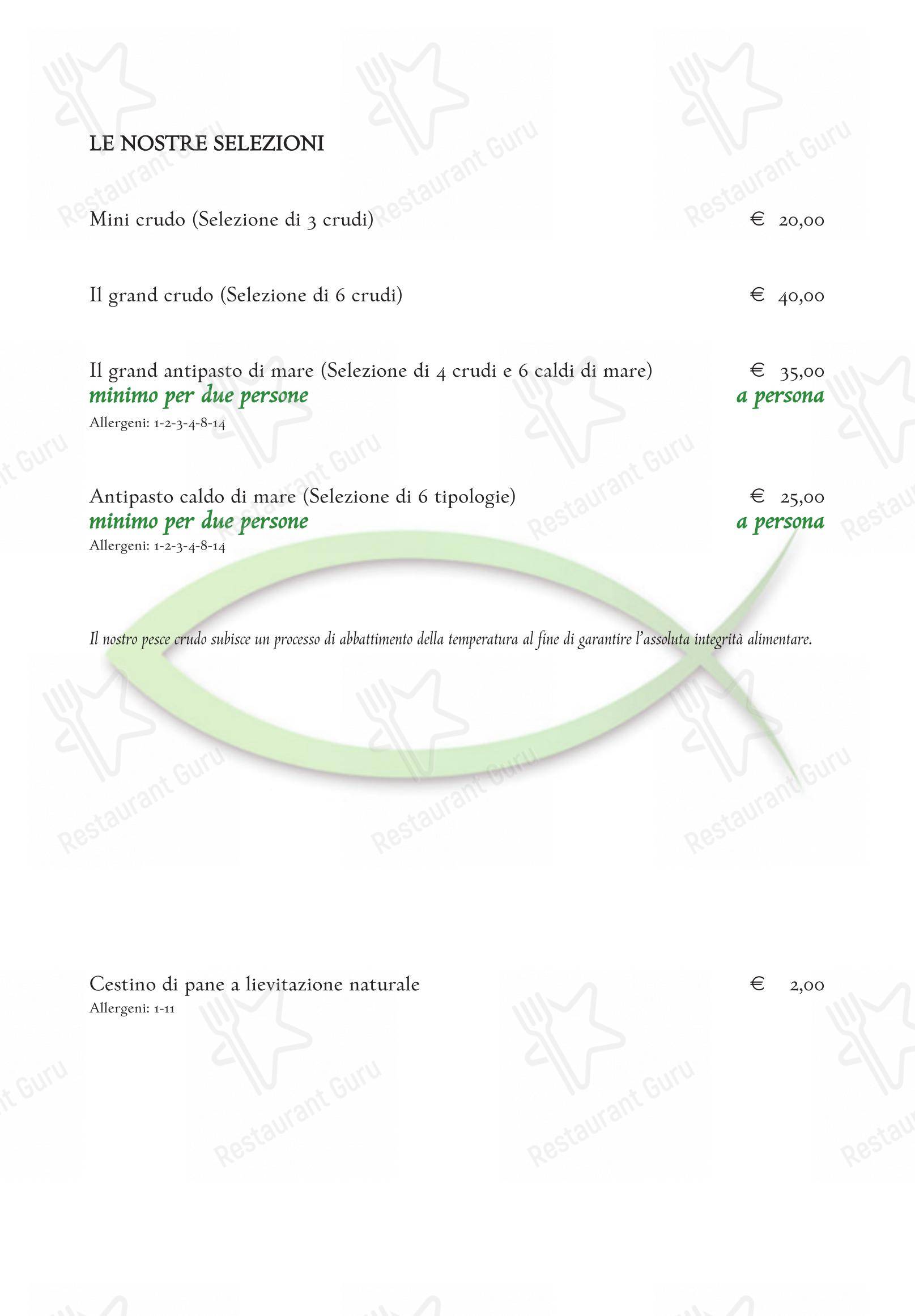 Trattoria del Pesce in Roma - Menu