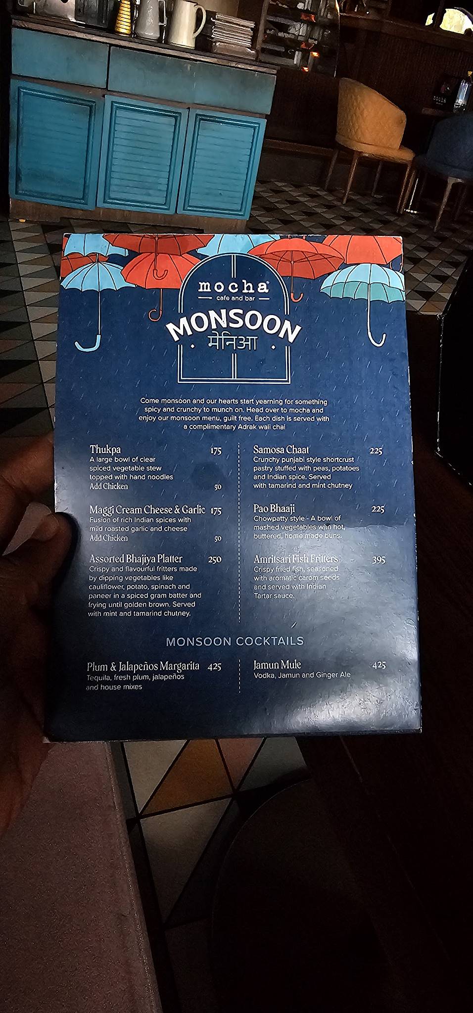 mocha cafe & bar menu