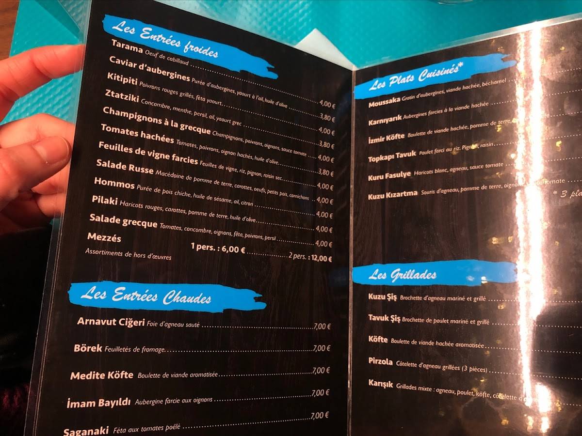 Menu de my kitchen