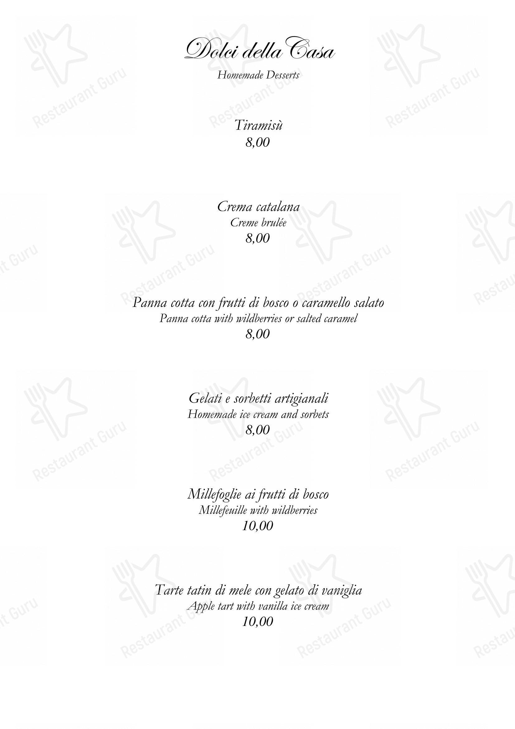 Menu pour All'Arancio d'Oro da Cialfi - Menu