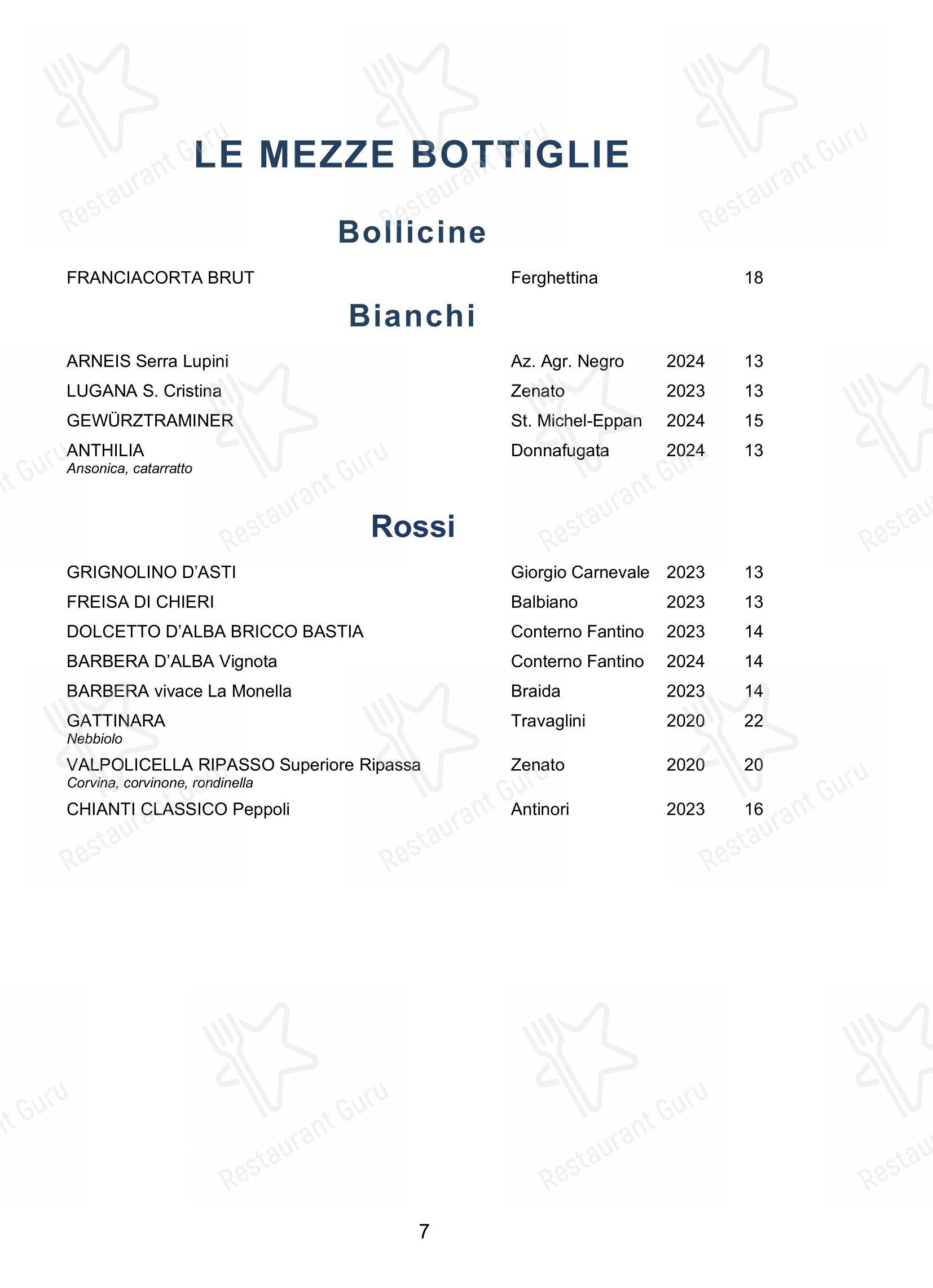 Menu di Birilli - Menu bar