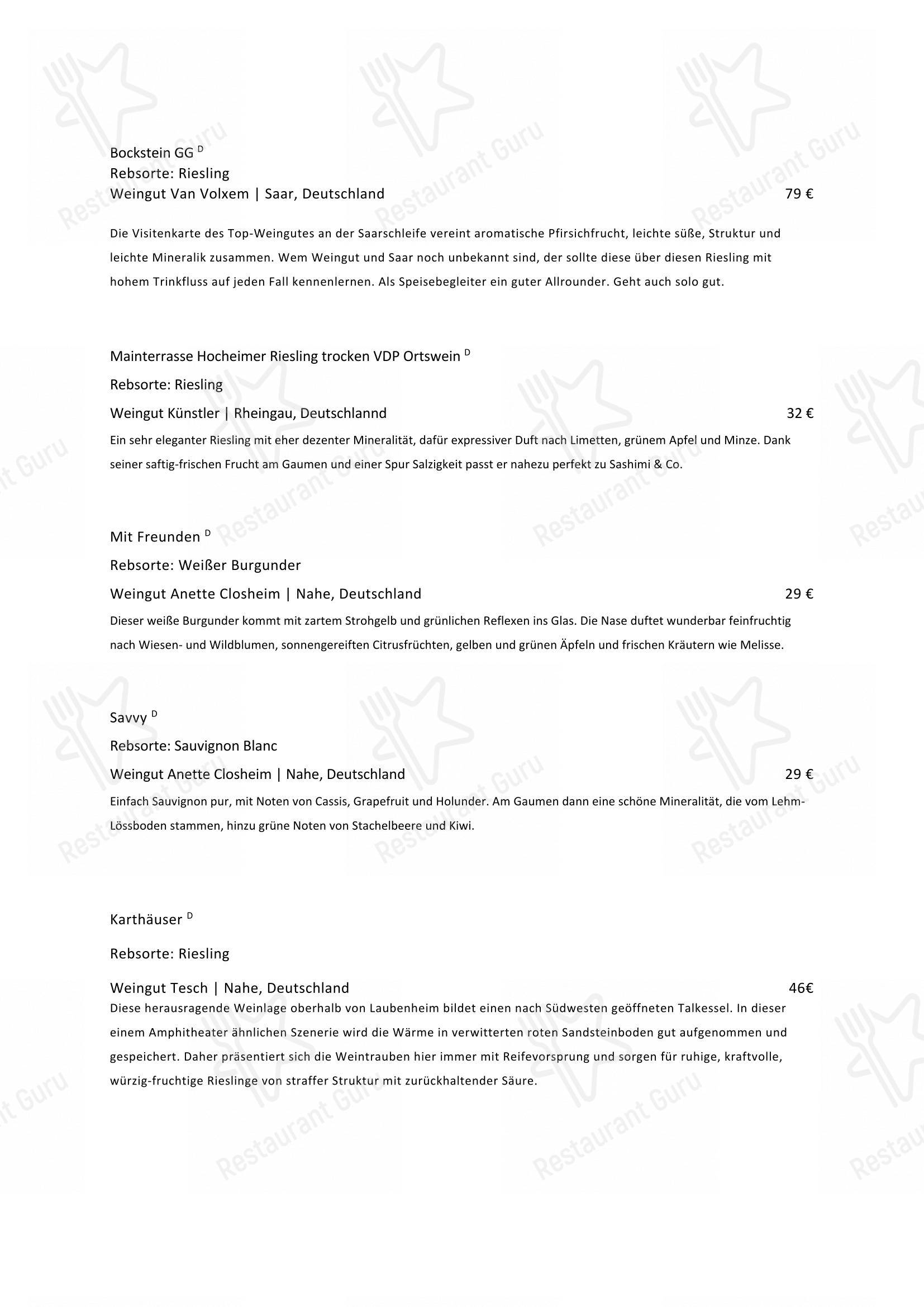 Menu pour Bliss - Restaurant und Bar in Essen - Коктейльная карта