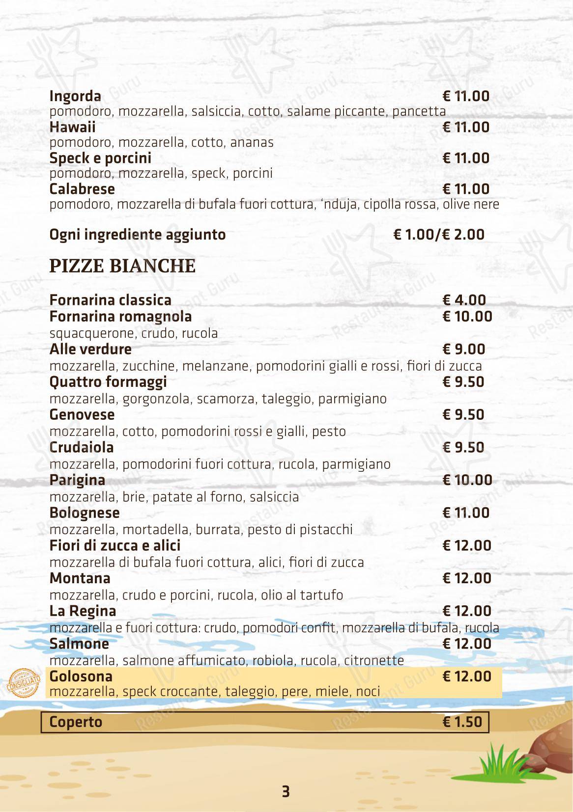 Menu per Boomerang Rimini in Rimini