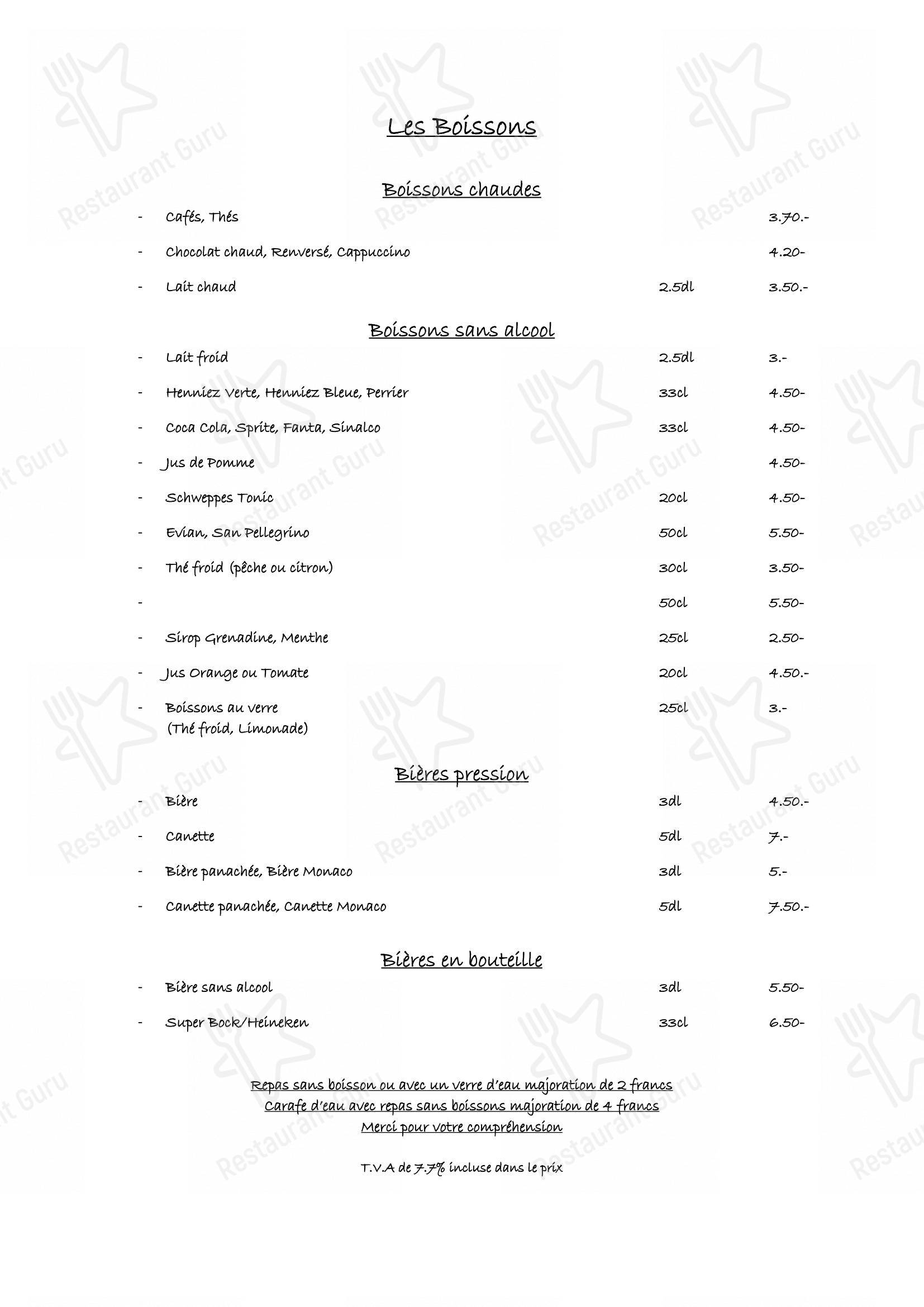 Крафт меню per Café du Jet d'Eau in Ginevra