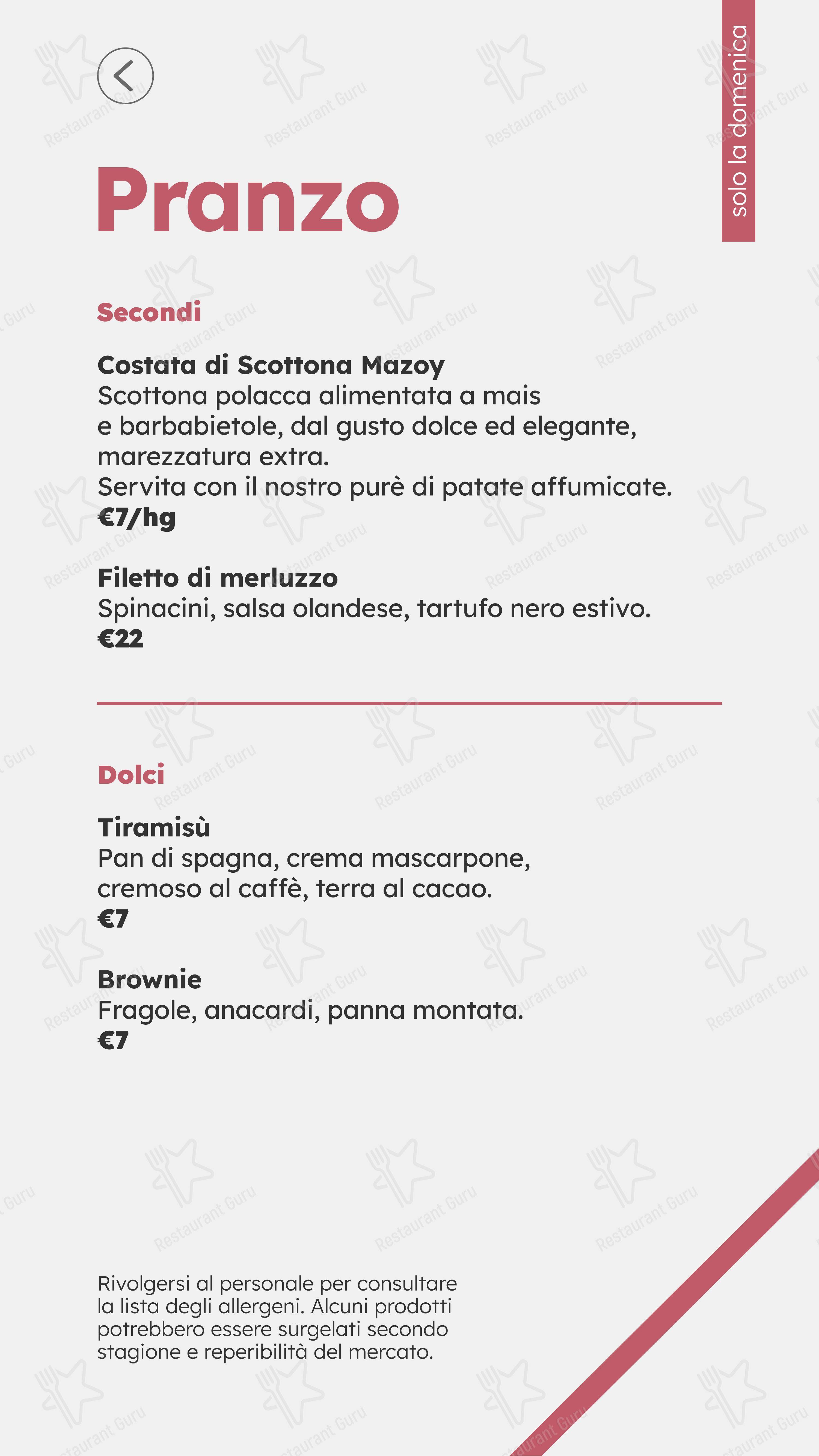 Castelli in Aria dans Castelfranco Veneto - Menu bar