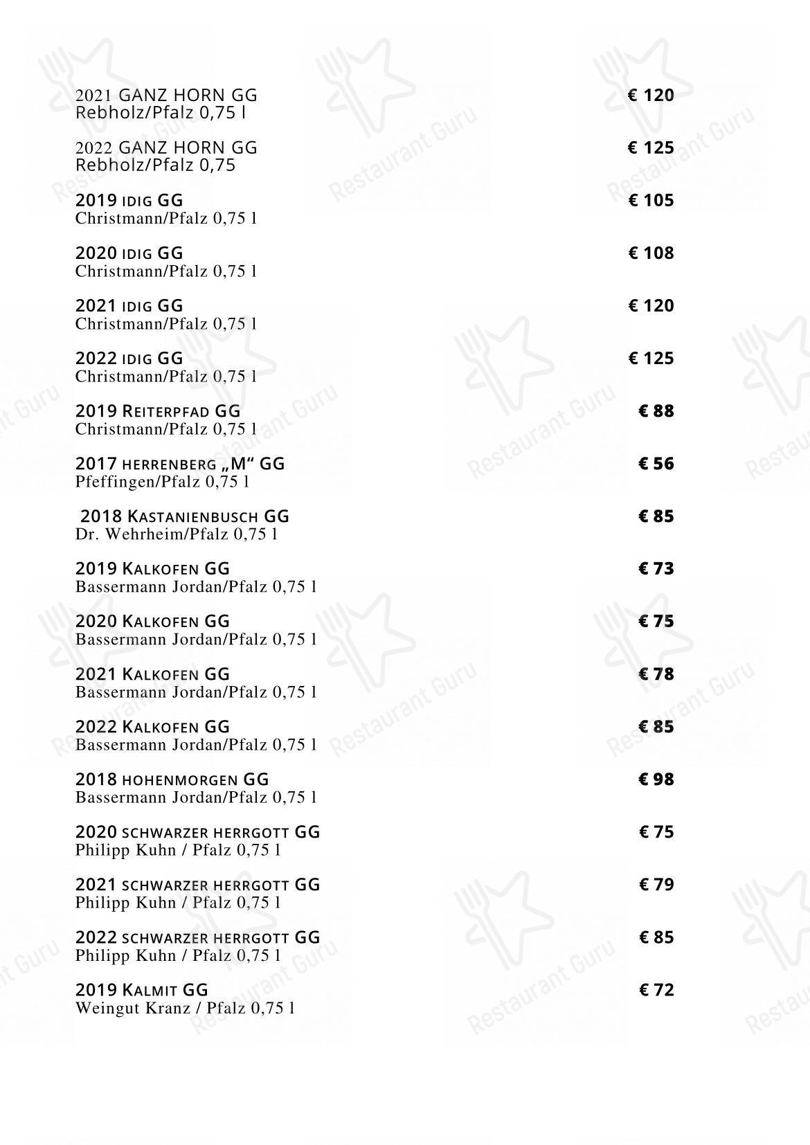 Menu pour Coast • Restaurant & Weinbar dans Sylt
