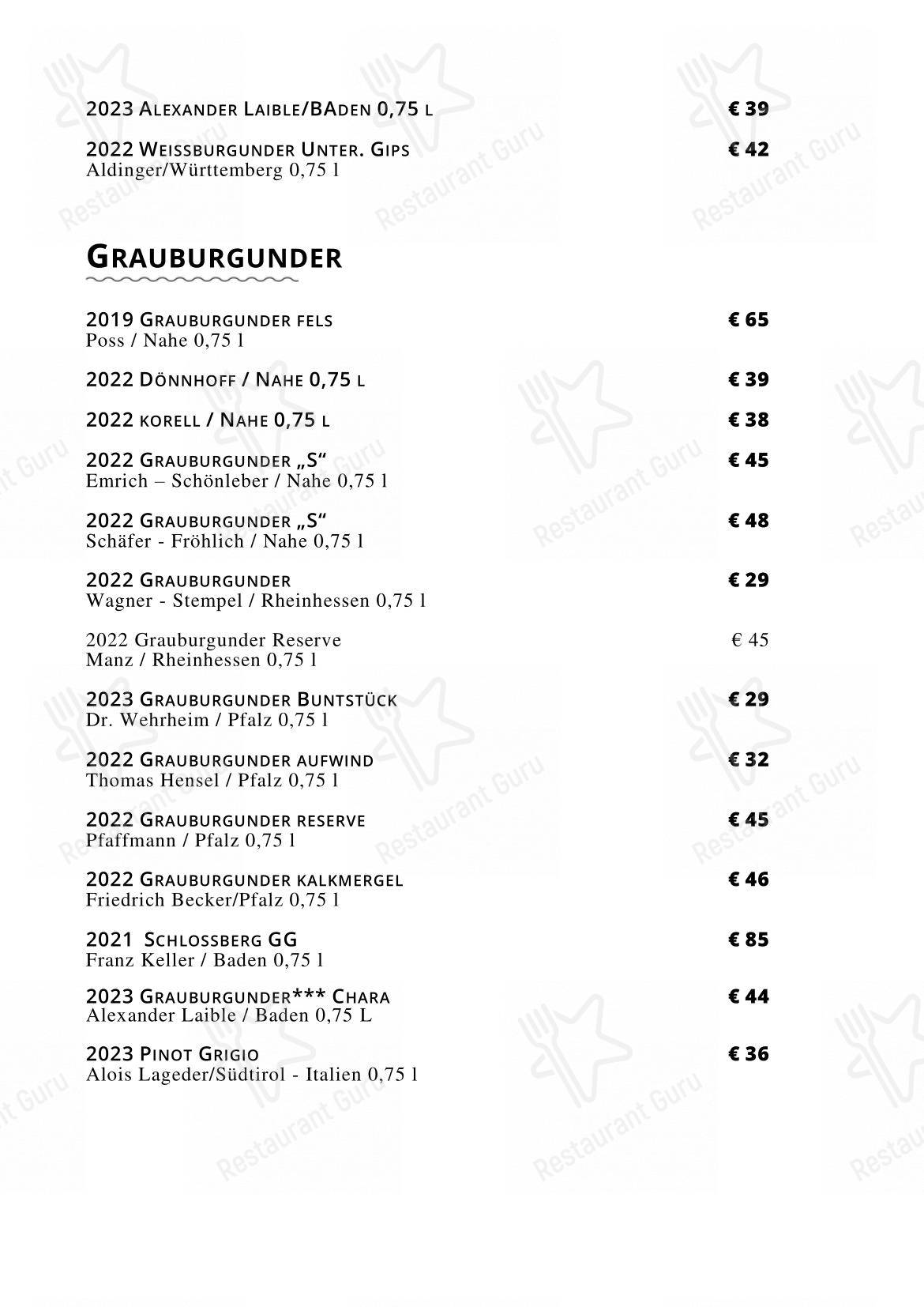 Menu pour Coast • Restaurant & Weinbar dans Sylt