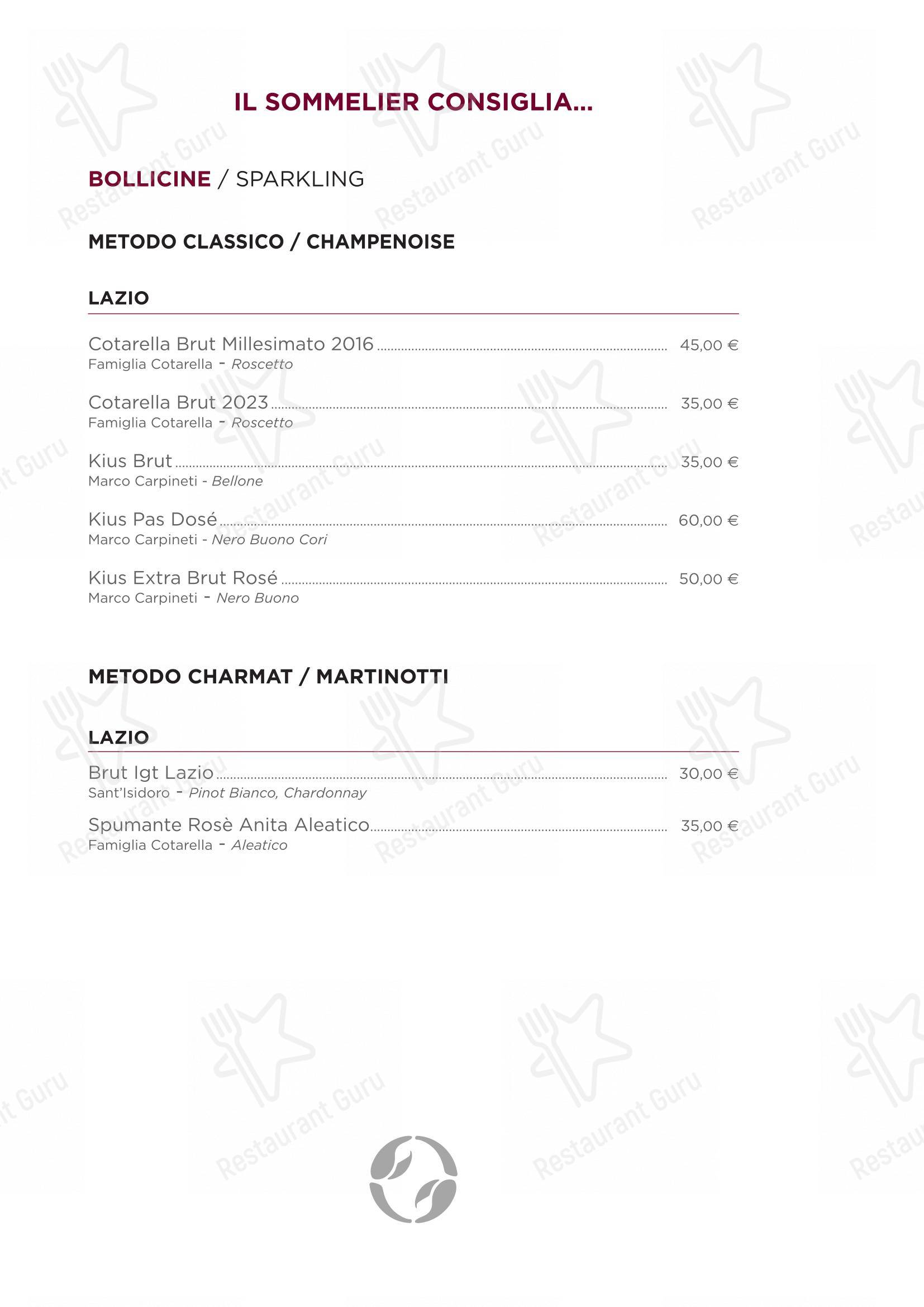 Menu di Ristorante Crab - Menu bar