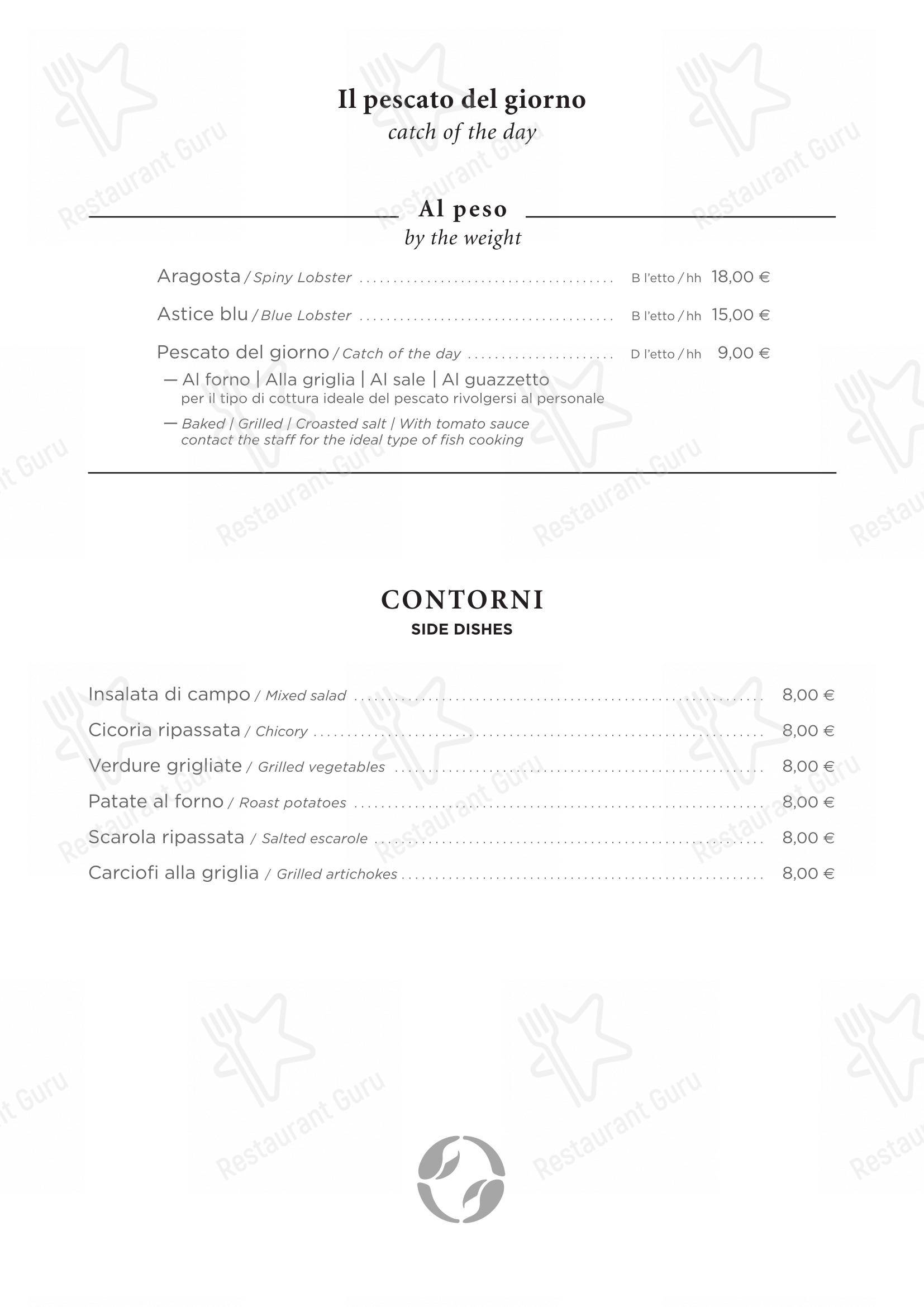 Menu bar per Ristorante Crab in Roma