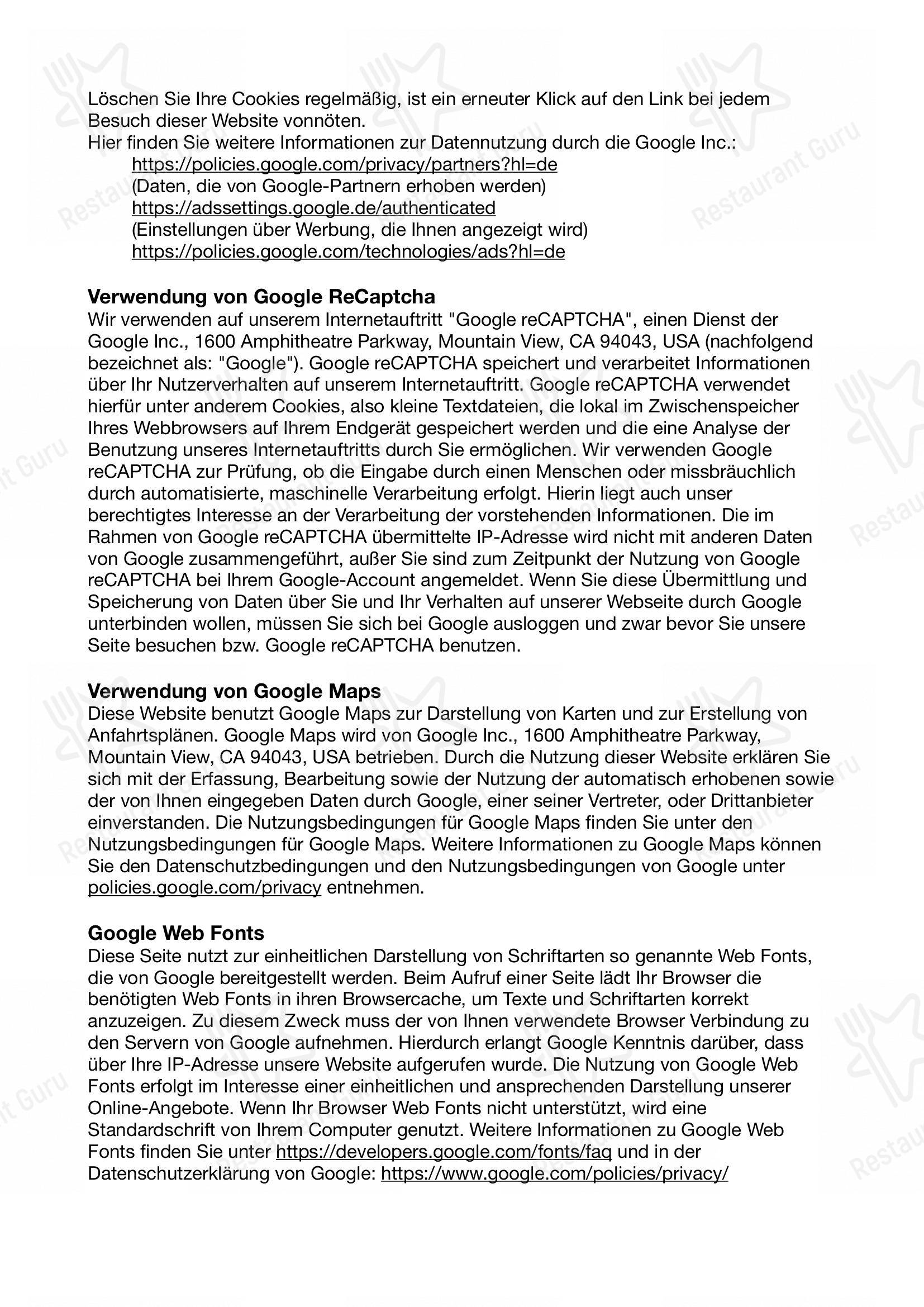 Menu di Derby - Детское