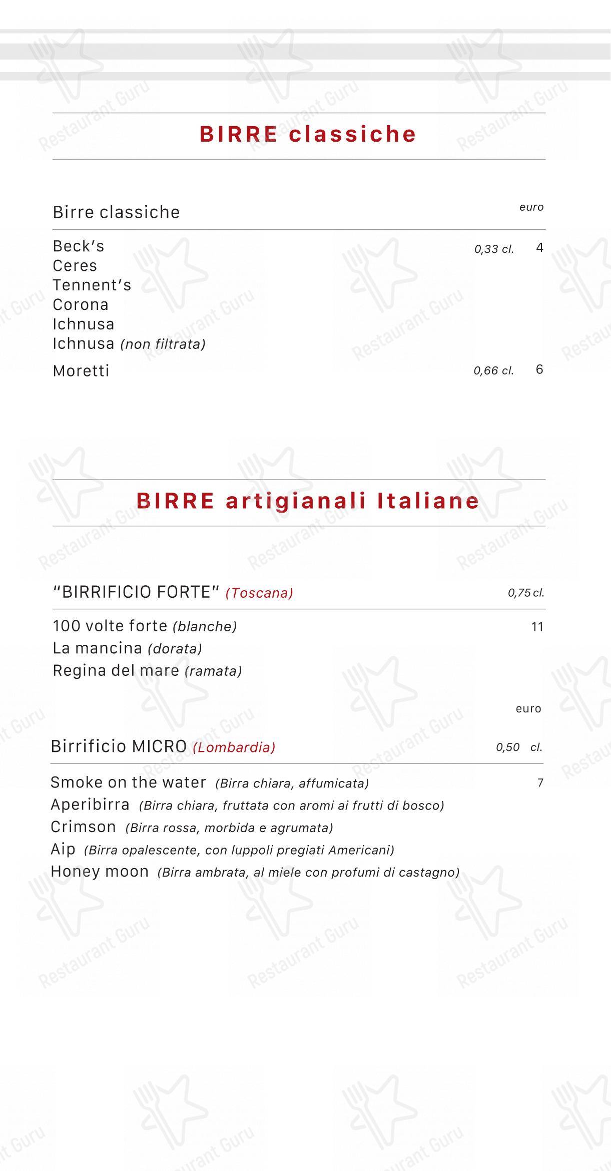 Menu di Extè - Menu