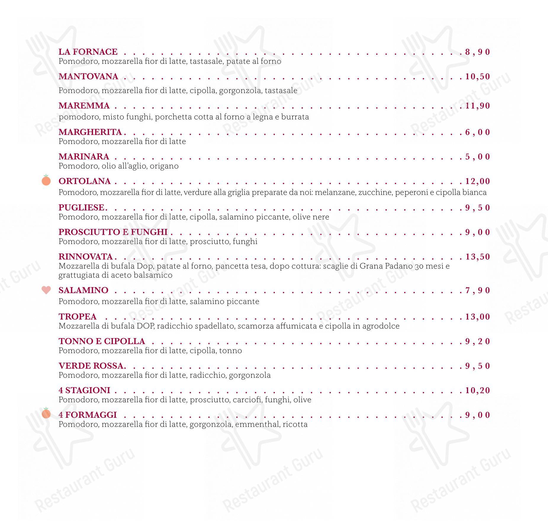 Forkette in Verona - Menu