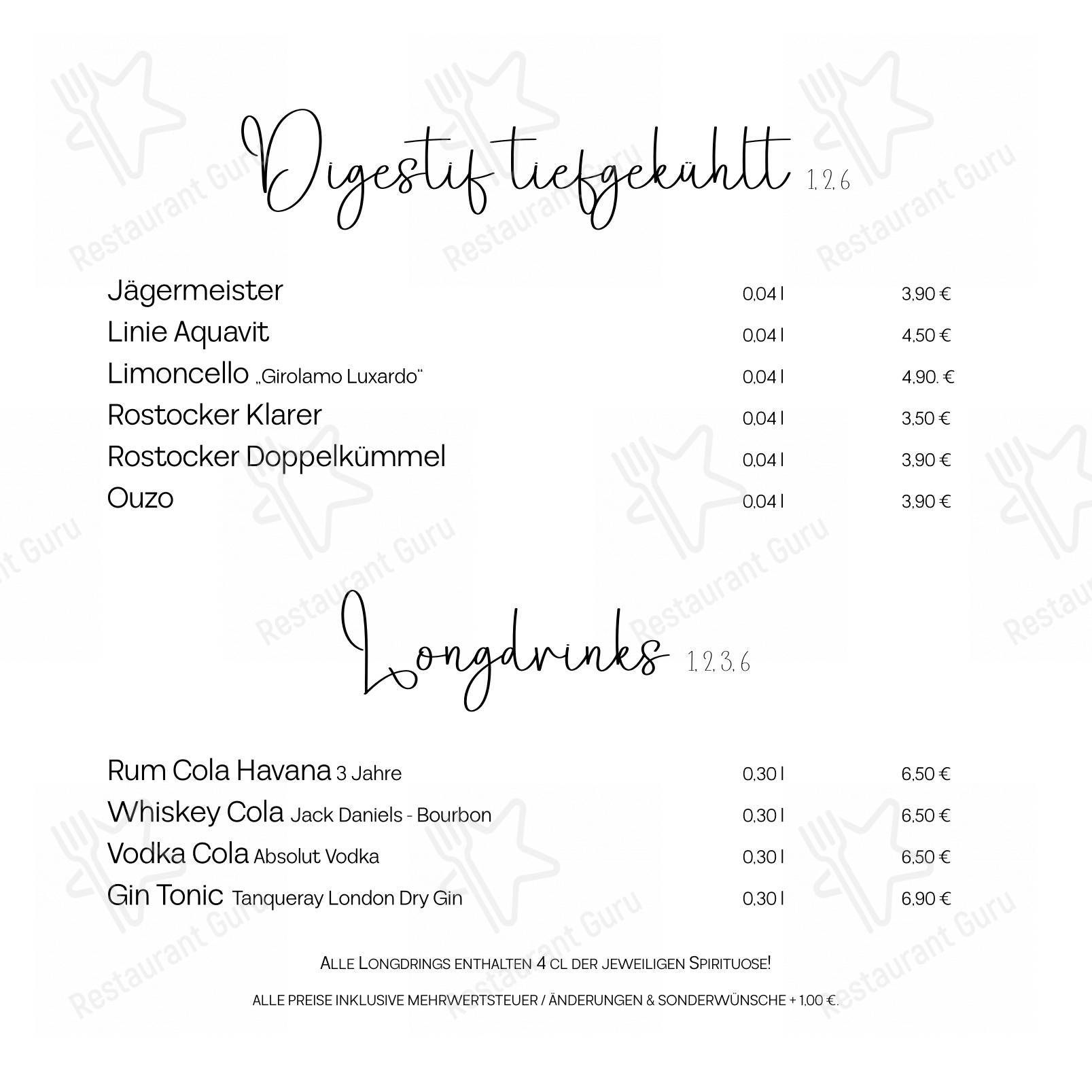 Fritz Reuter Stuben (KTV) dans Rostock - Menu