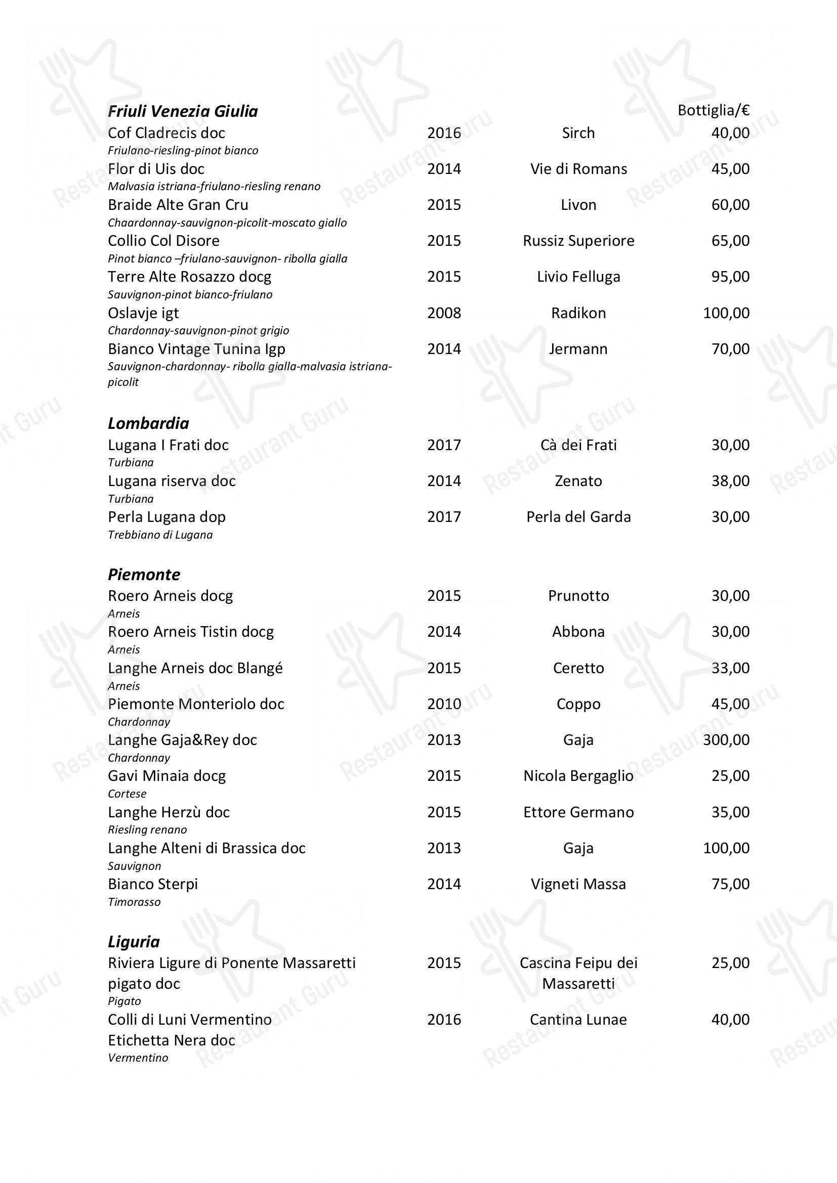 Menu di Il Simposio Ristorante Wine Bar Roma - 菜单