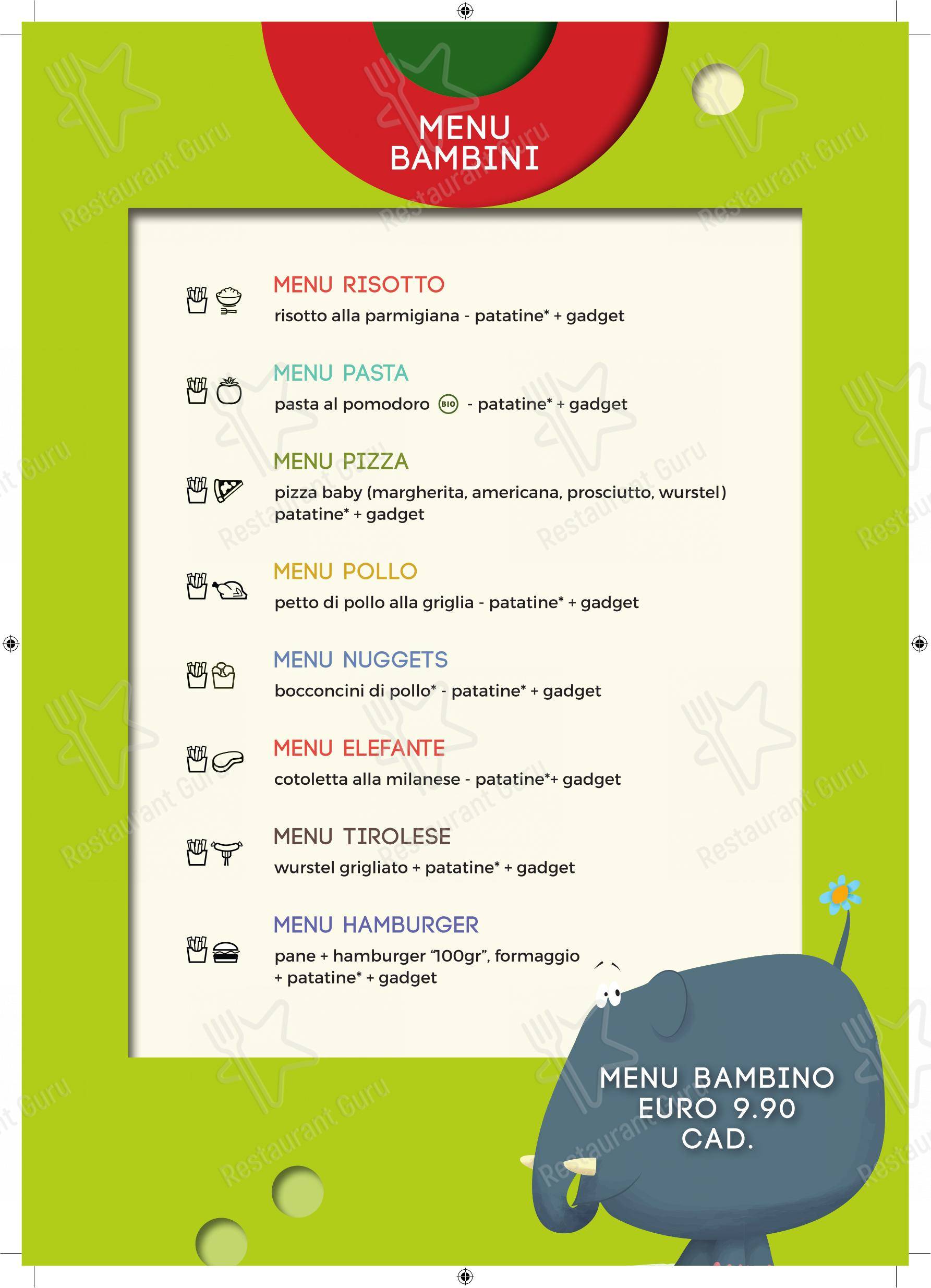 Mi gioco la pizza in Chiuduno - Menu bar